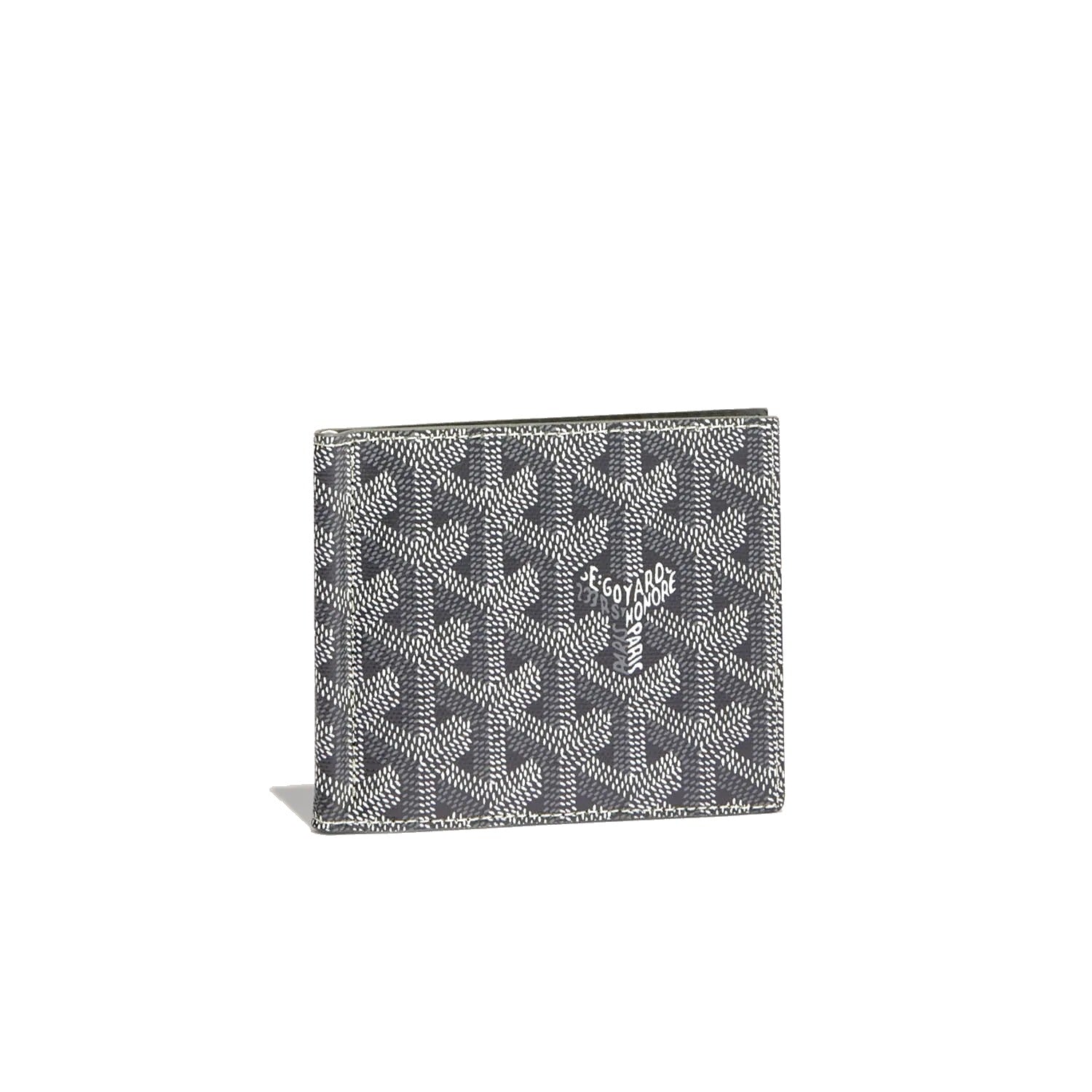 Leather Money Clip Card Holder - Grey