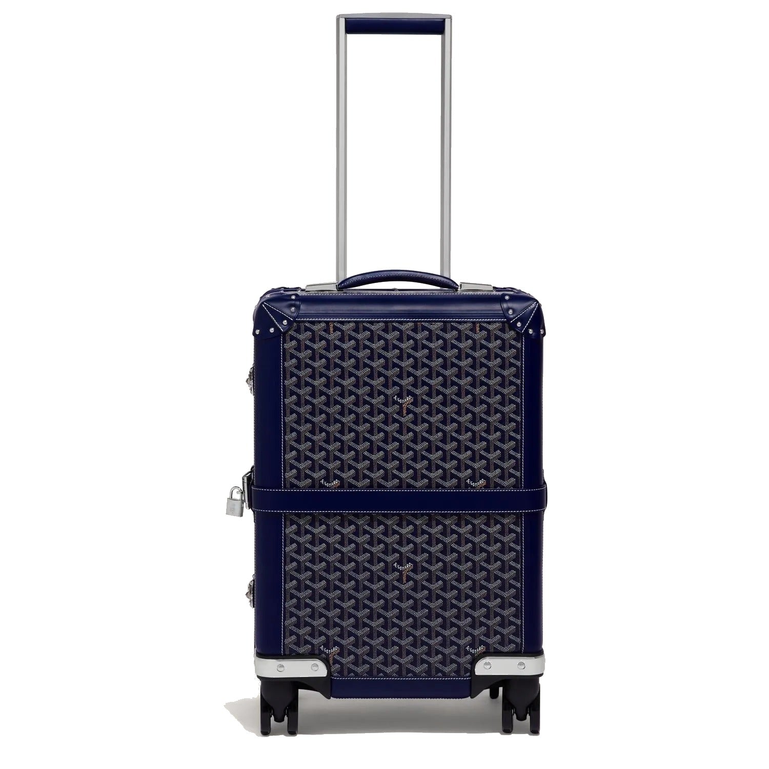 Canvas Rolling Trolley Suitcase - Cabin - Navy Blue - 43