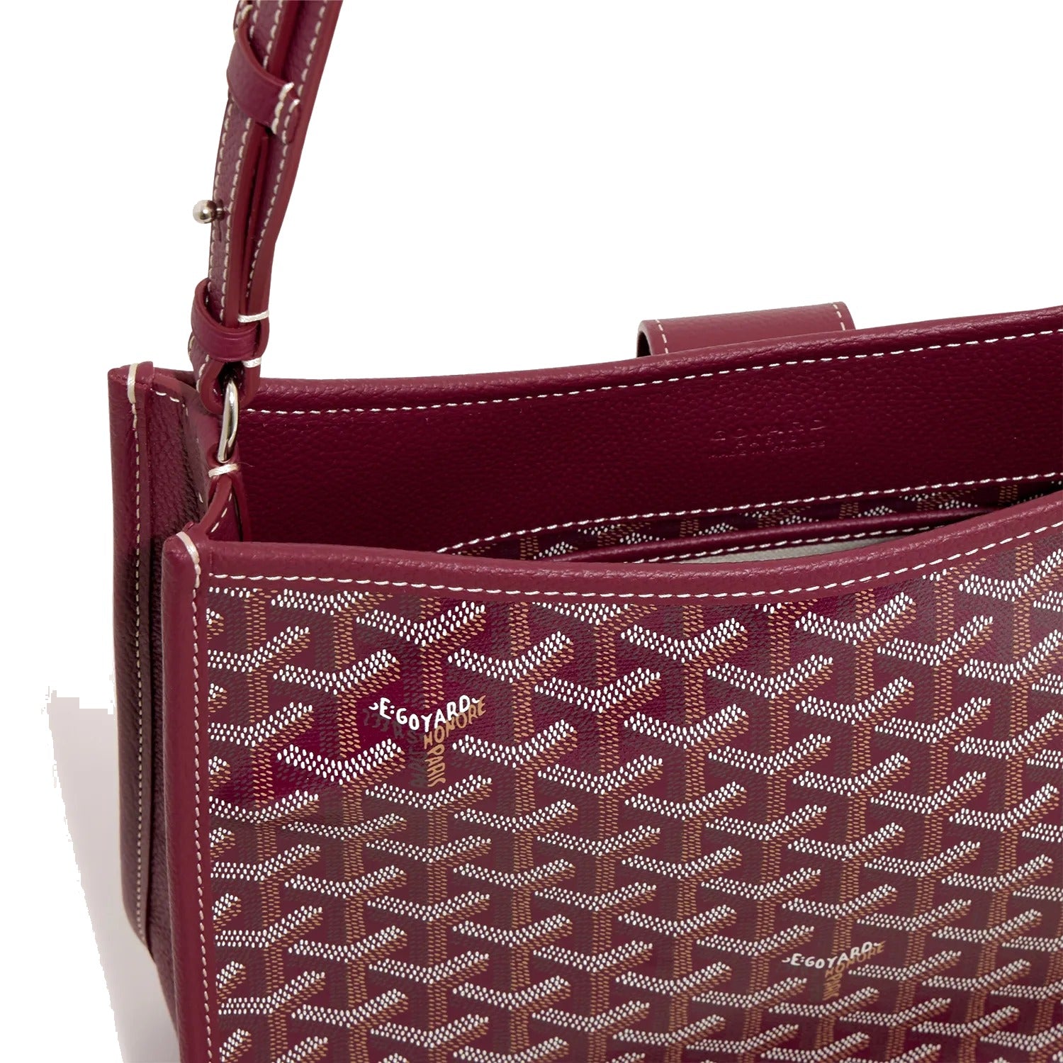 Canvas Flap Crossbody Bag - Burgundy - 46