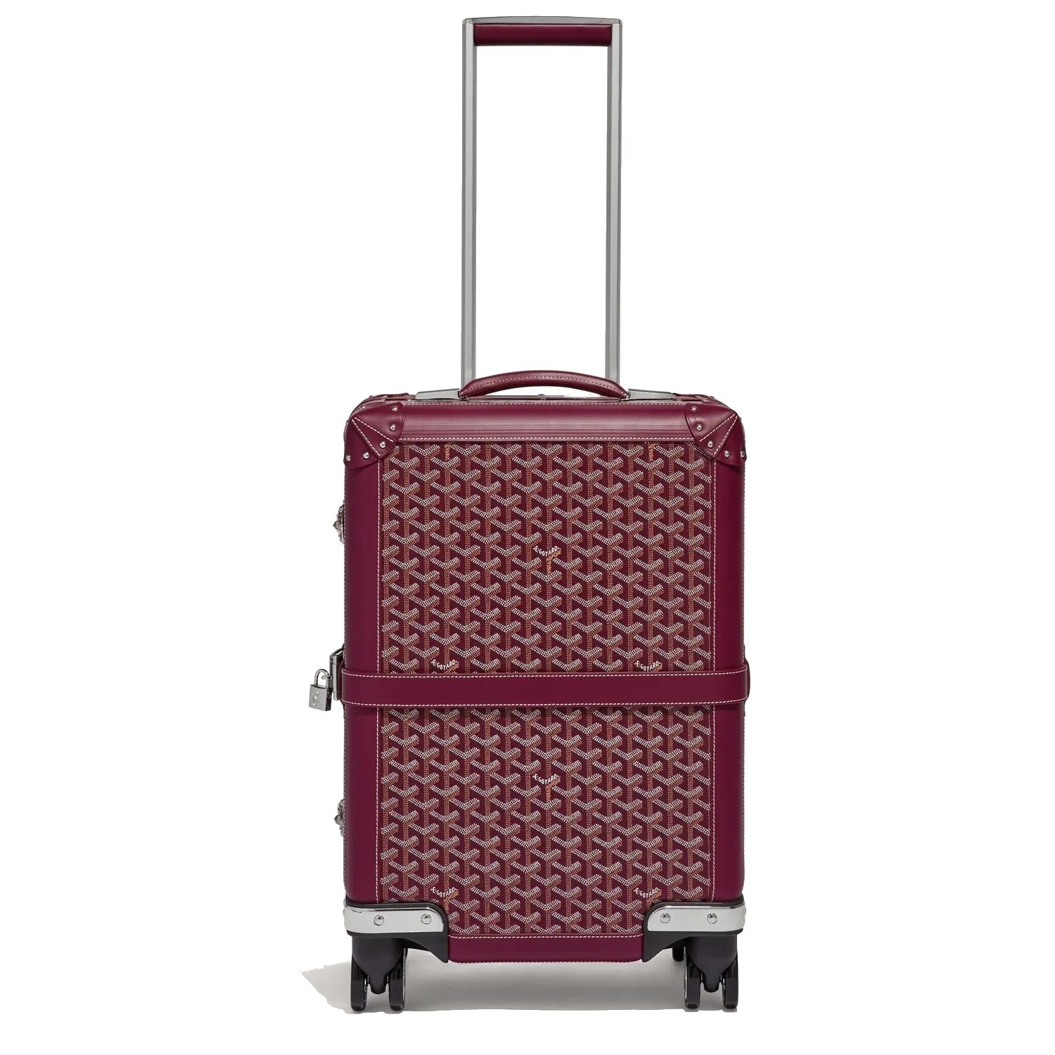 Canvas Rolling Trolley Suitcase - Cabin - Burgundy - 49