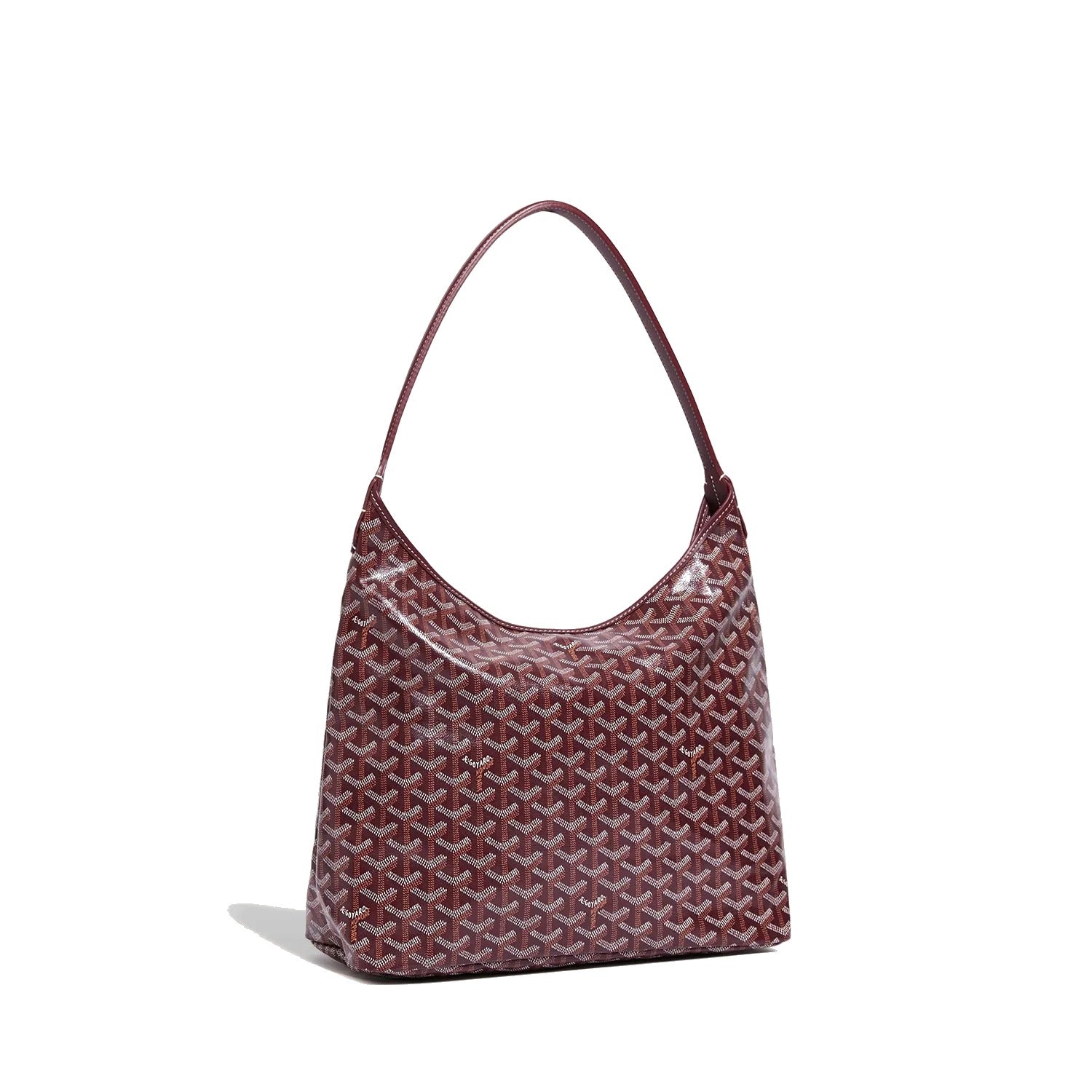 Slouchy Hobo Shoulder Bag - Burgundy