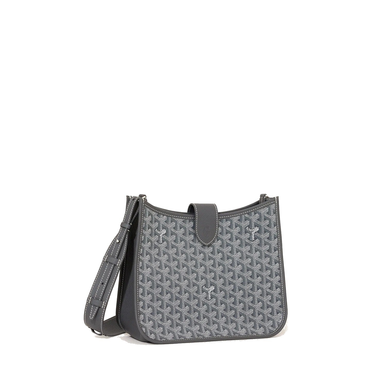 Canvas Flap Crossbody Bag - Grey