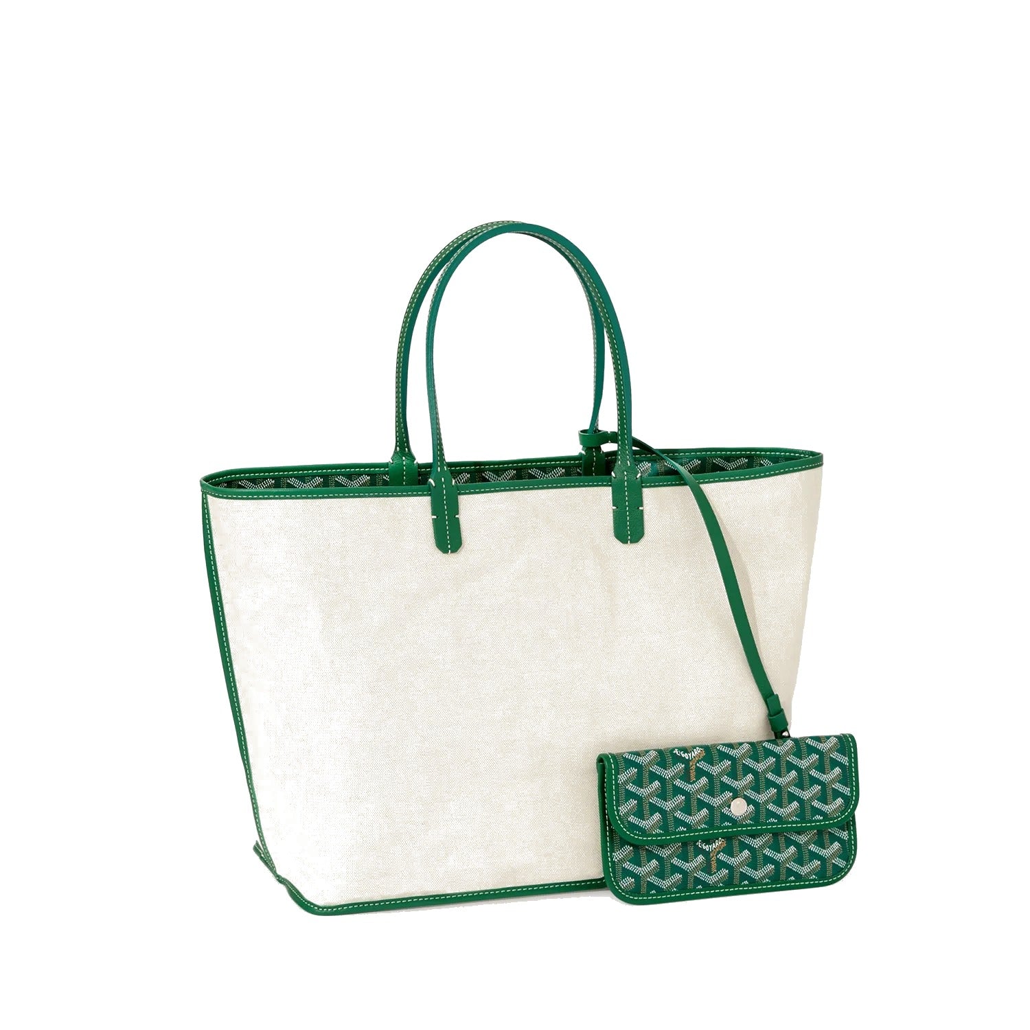 Canvas Tote with Personalized Stripes - Small - Green - 34