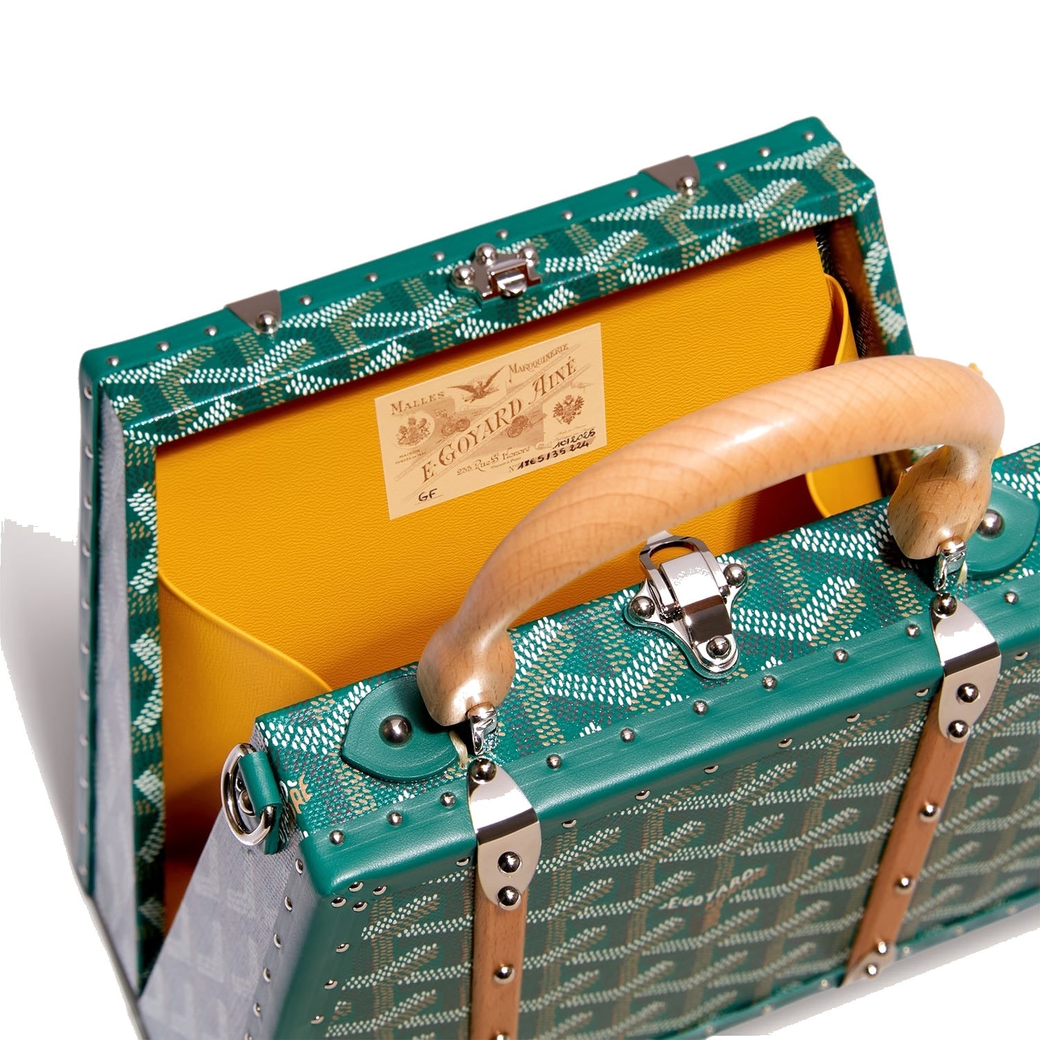 Mini Structured Trunk Crossbody - Green - 14