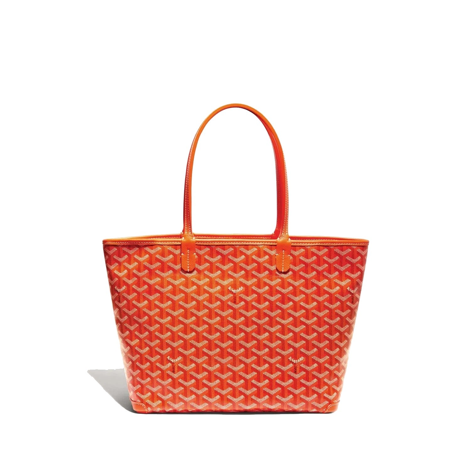Zippered Canvas Tote - Small - Orange - 14