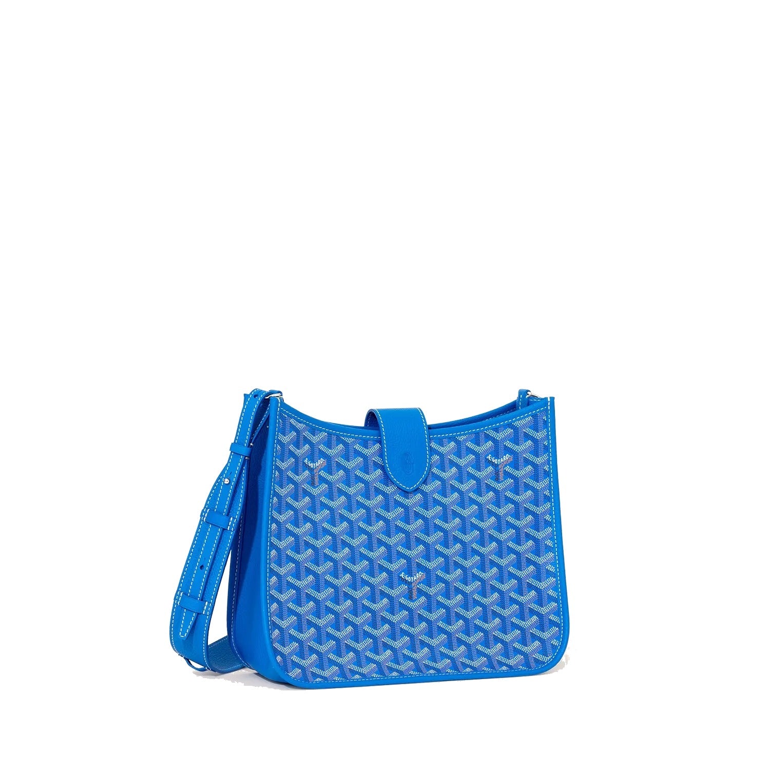 Canvas Flap Crossbody Bag - Sky Blue
