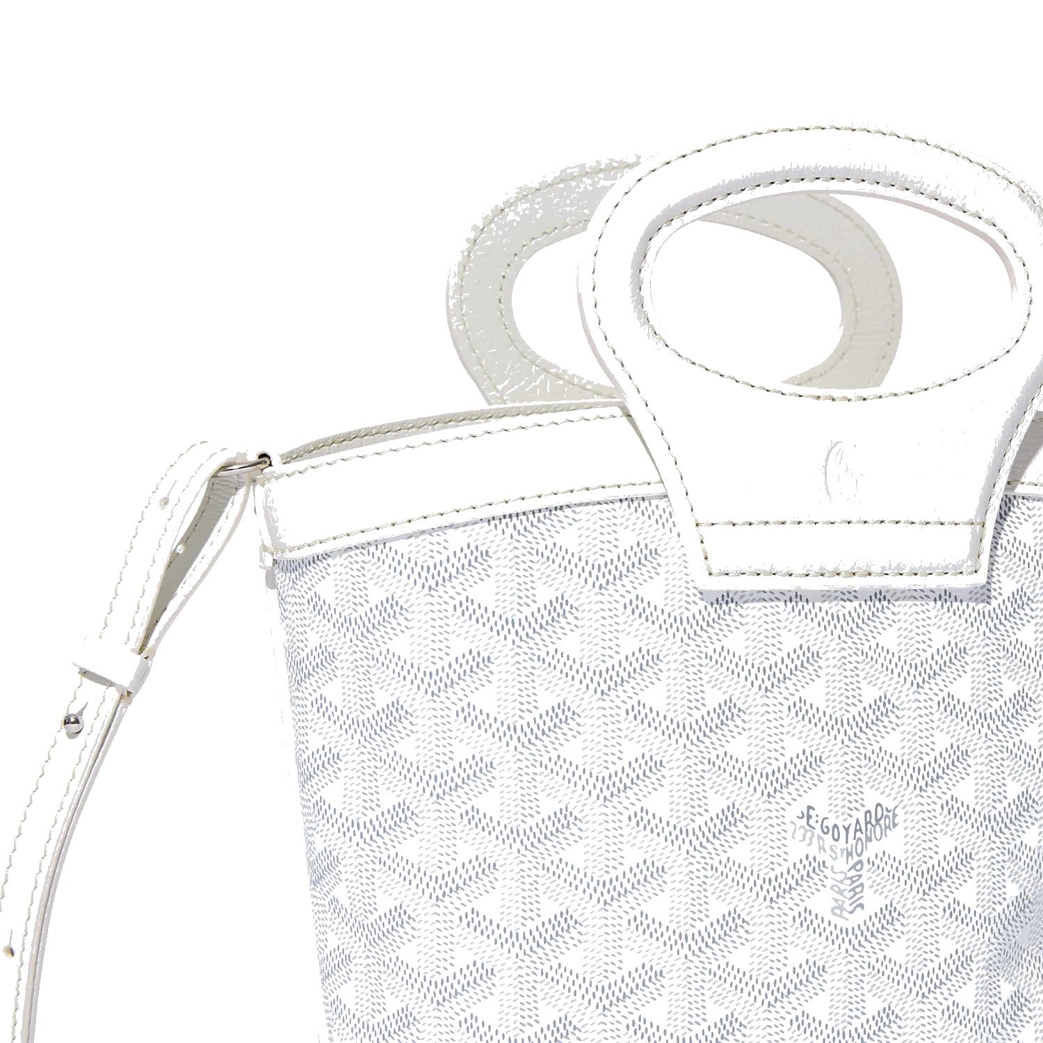 Drawstring Mini Bucket Bag - White - 39