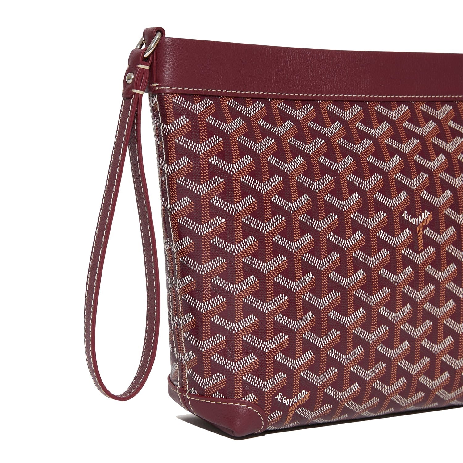 Compact Leather Everyday Pouch - Burgundy - 35