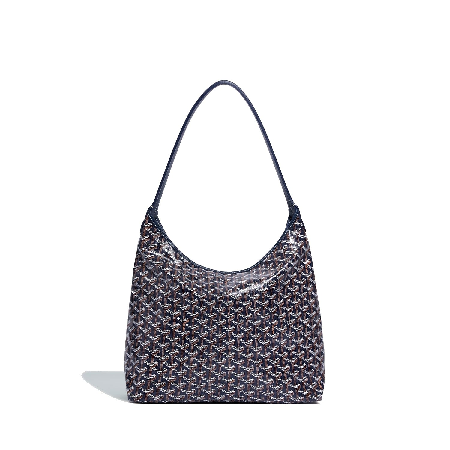 Slouchy Hobo Shoulder Bag - Navy Blue - 44