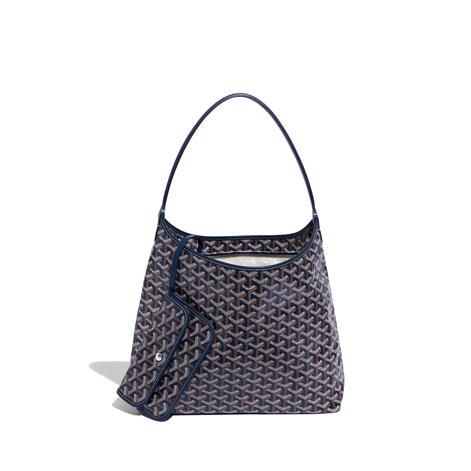 Slouchy Hobo Shoulder Bag - Navy Blue - 45