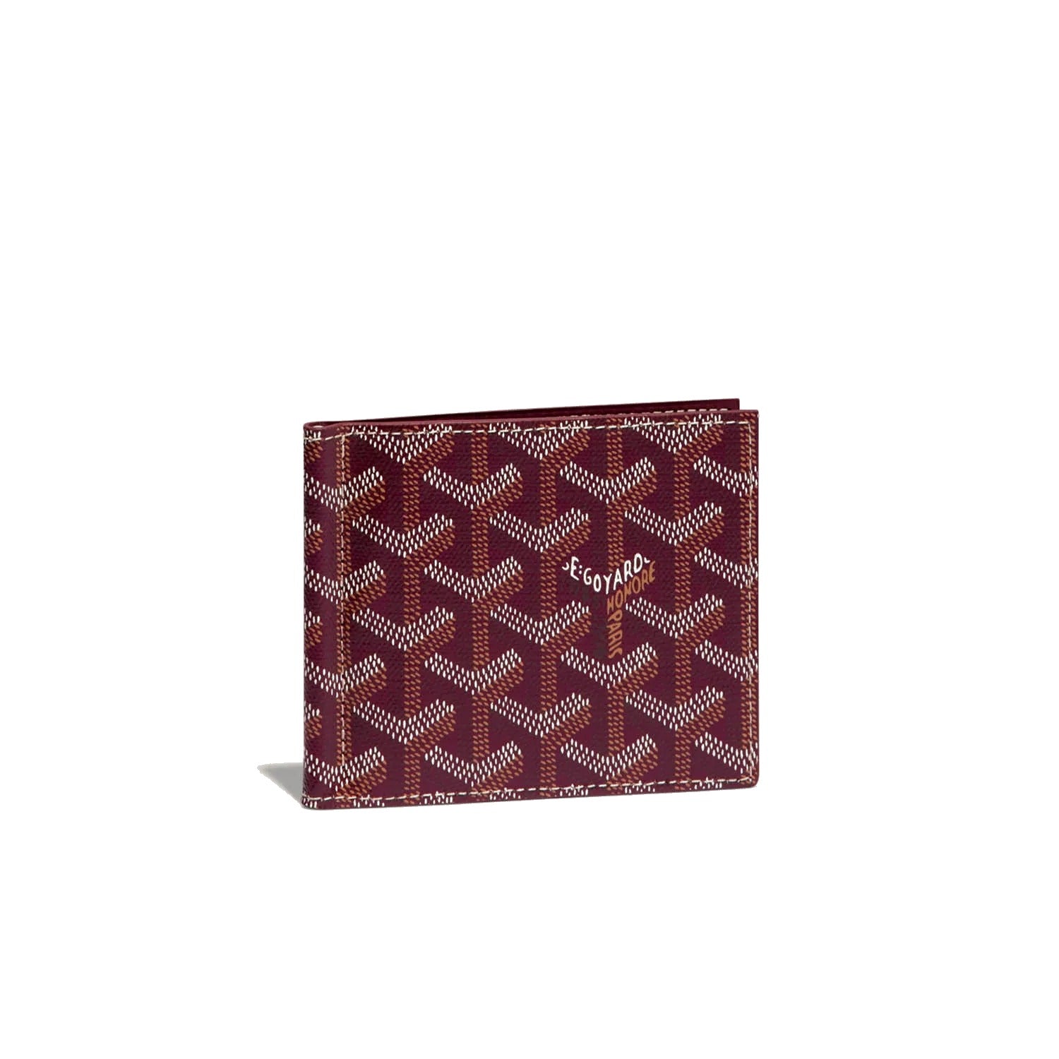 Leather Money Clip Card Holder - Burgundy