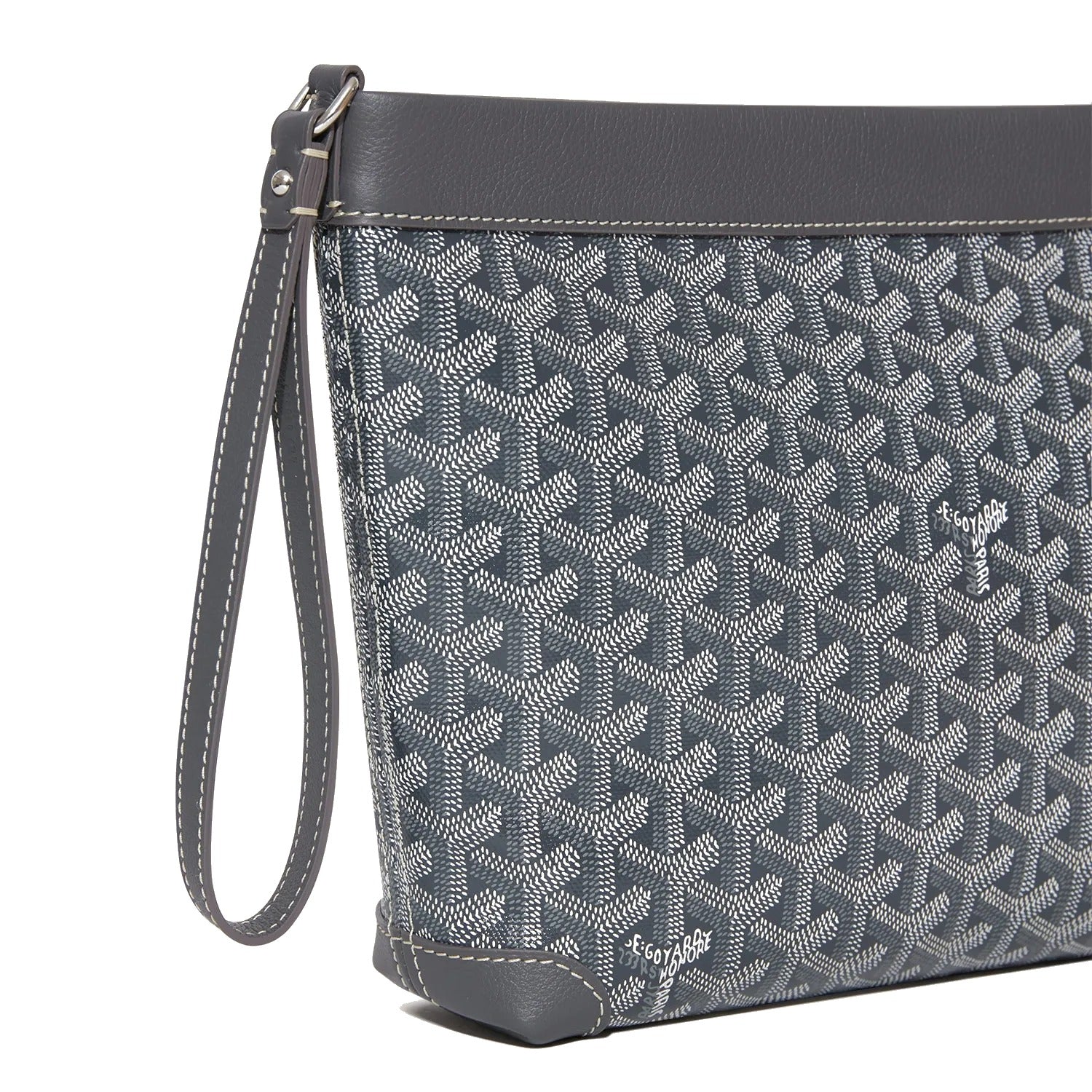 Compact Leather Everyday Pouch - Grey - 43
