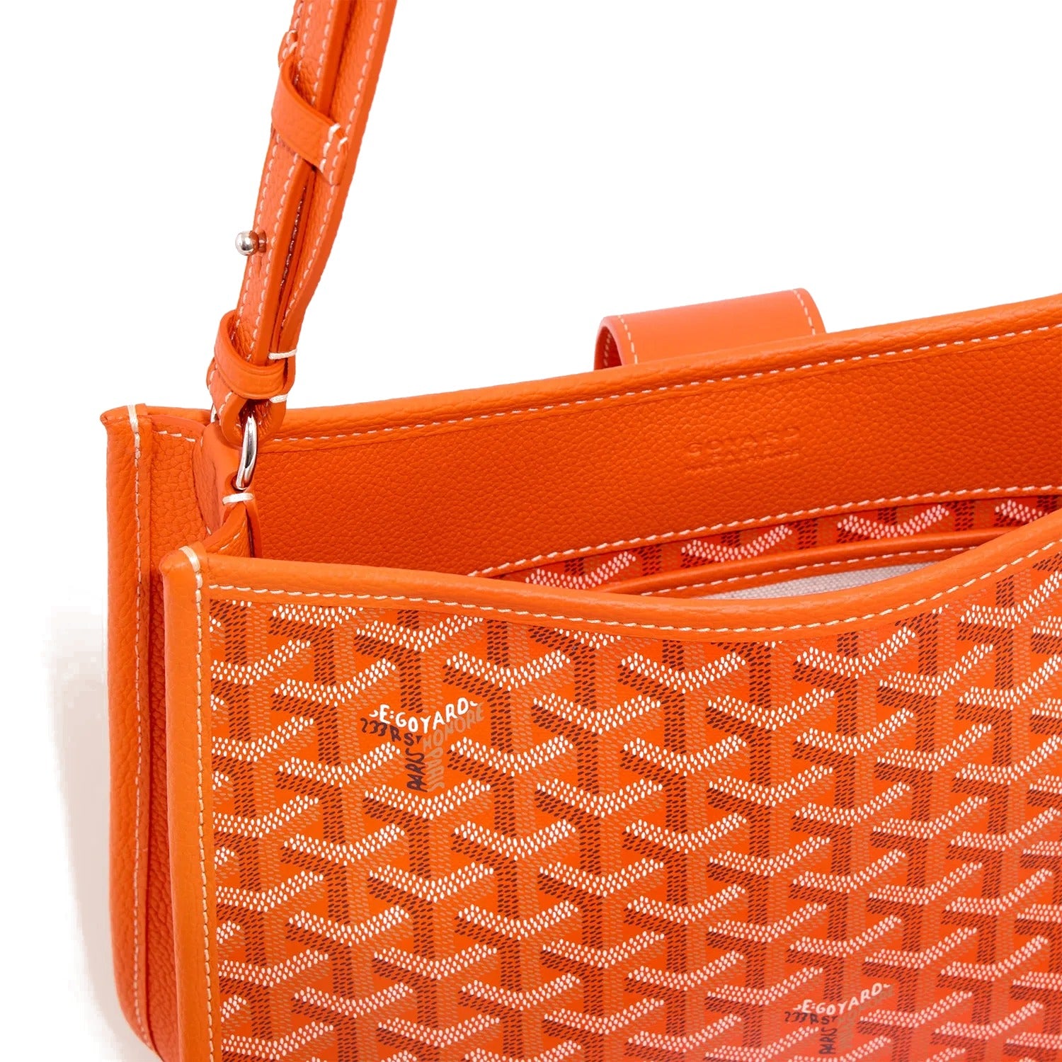 Canvas Flap Crossbody Bag - Orange - 20