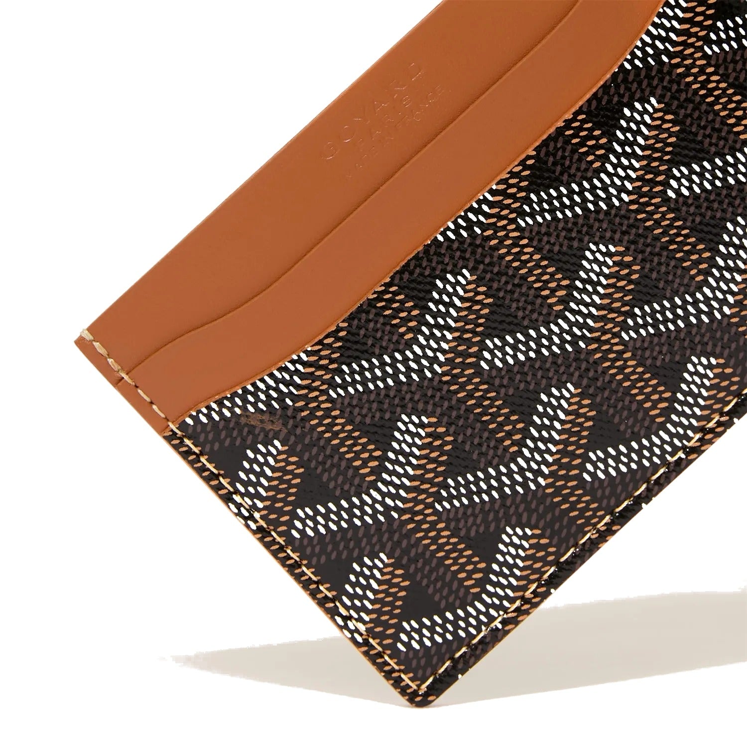 Classic Bi-Fold Card Holder - Black & Tan - 6