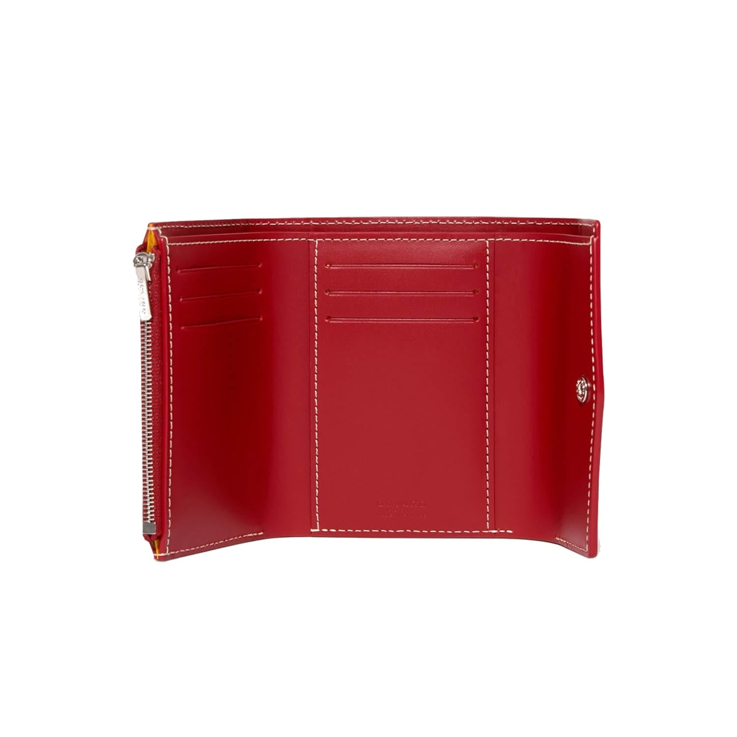 Compact Bi-Fold Wallet with Coin Pocket - Red - 11