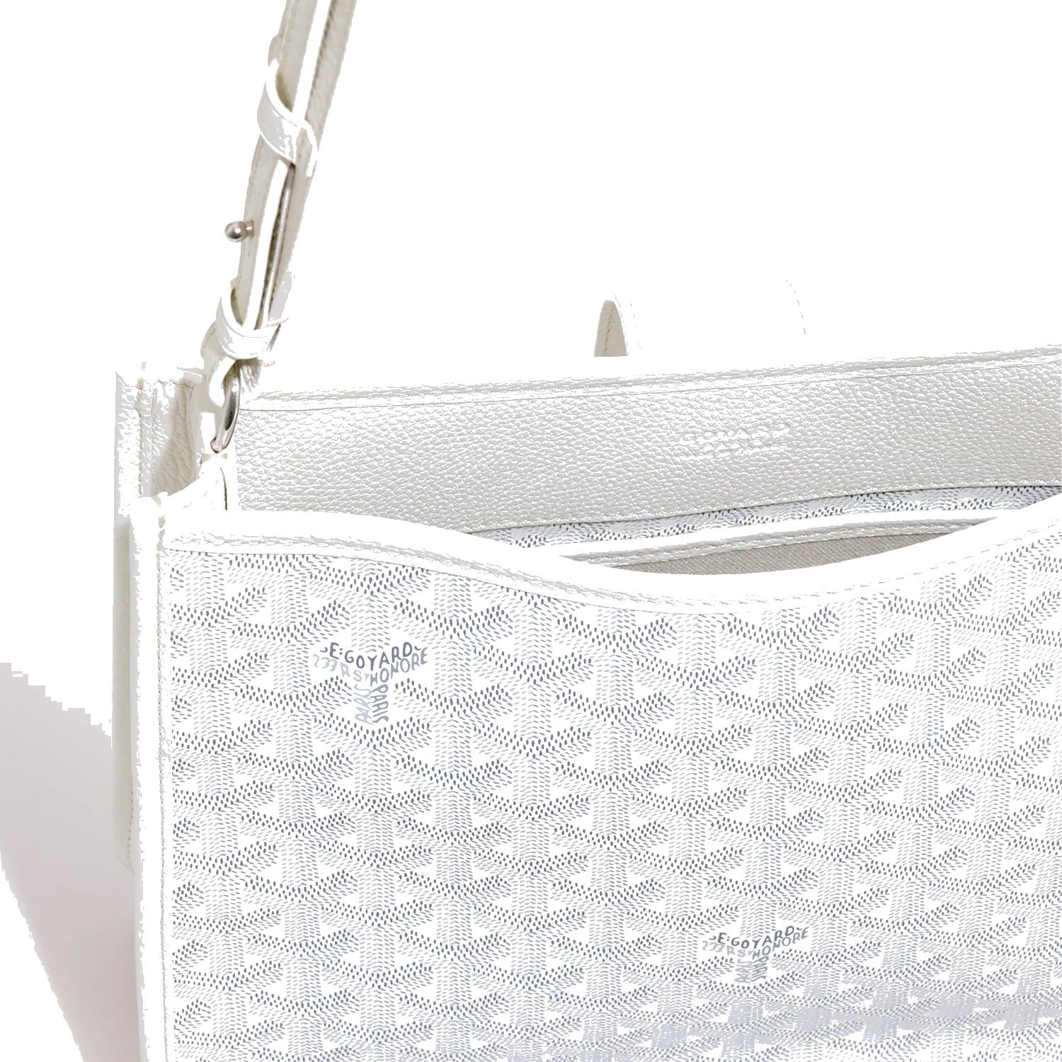 Canvas Flap Crossbody Bag - White - 51