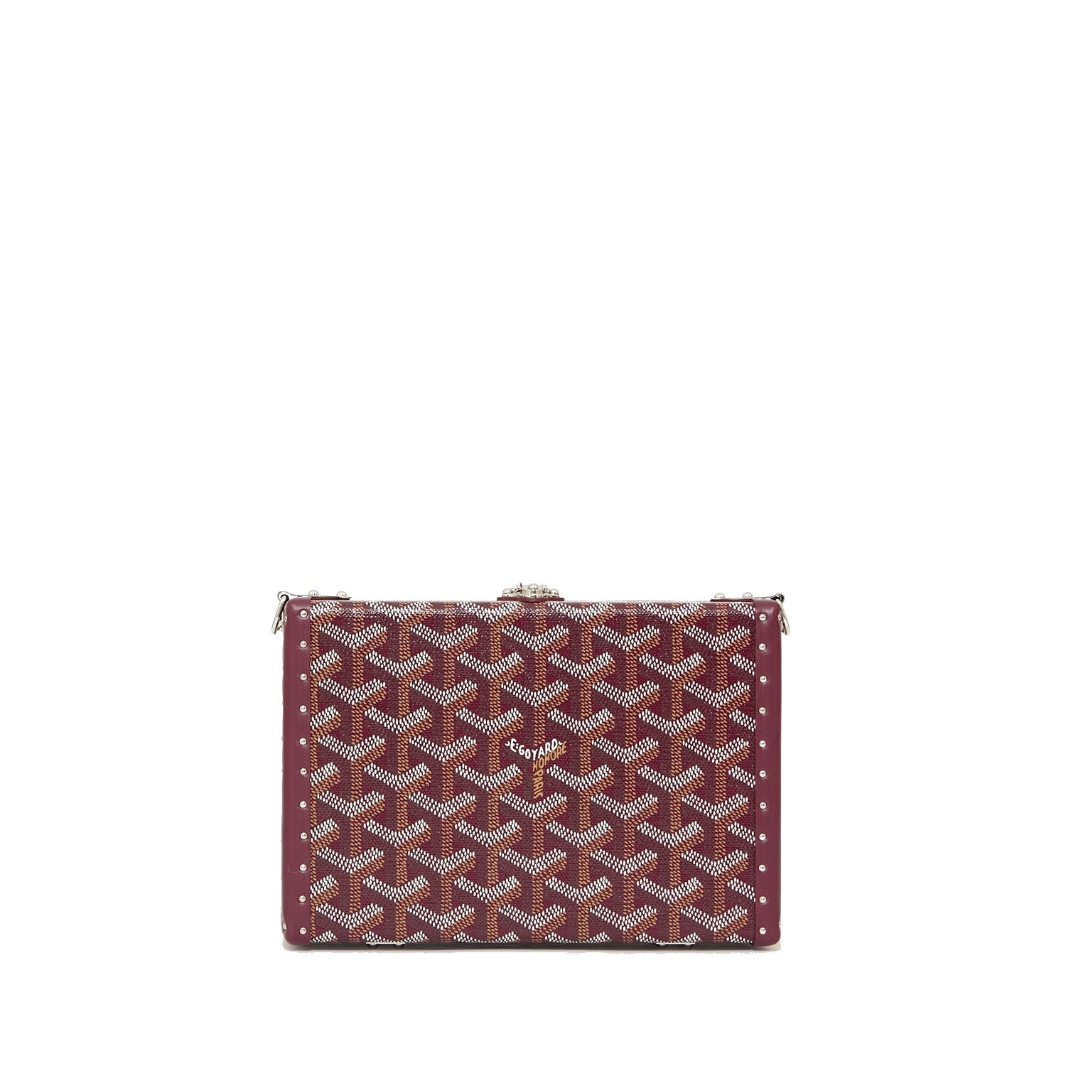 Trunk Crossbody Box Bag - Burgundy - 34