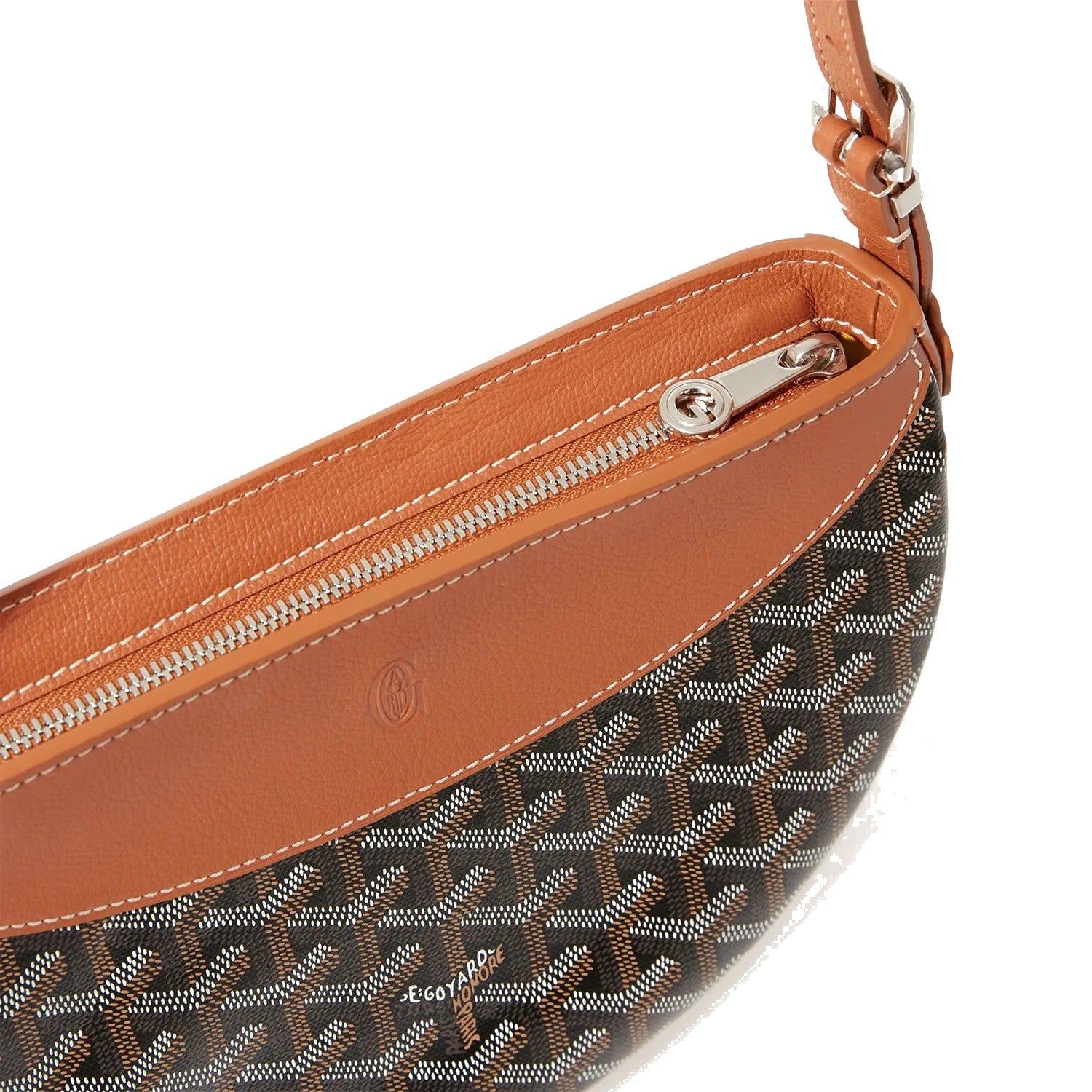 Crescent Shoulder Bag - Black & Tan