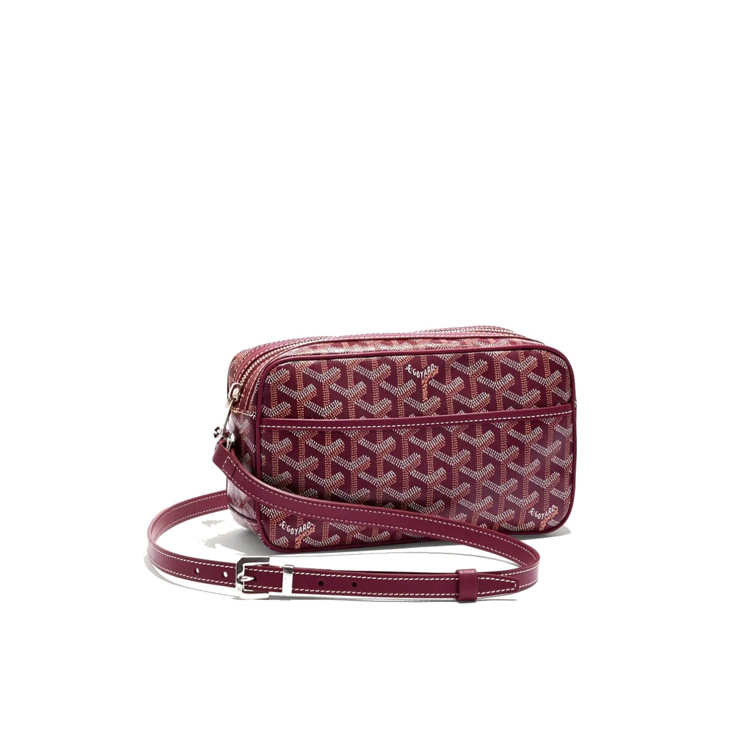 Compact Crossbody Flap Bag - Burgundy