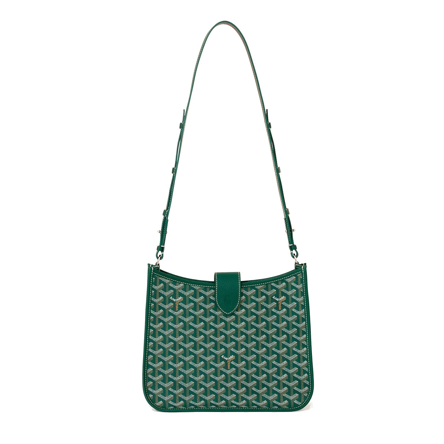 Canvas Flap Crossbody Bag - Green - 29