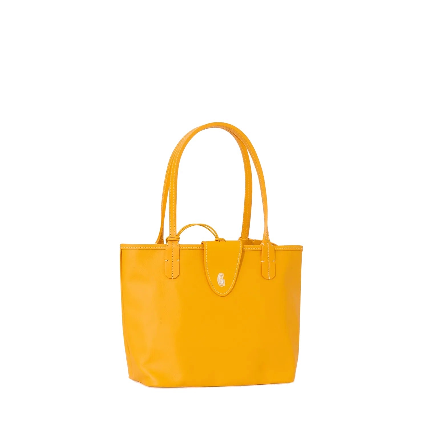 Reversible Leather Mini Tote - Yellow