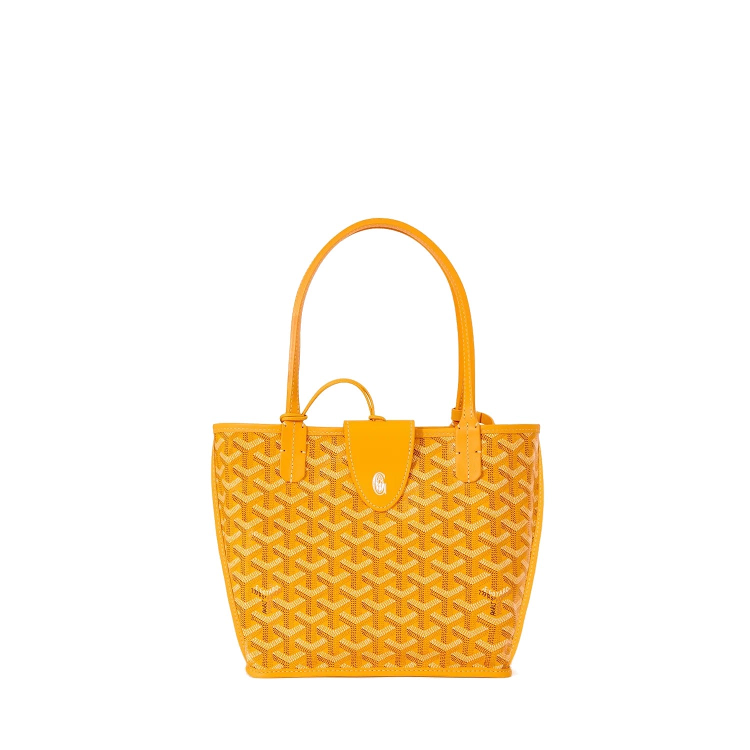 Reversible Leather Mini Tote - Yellow - 23