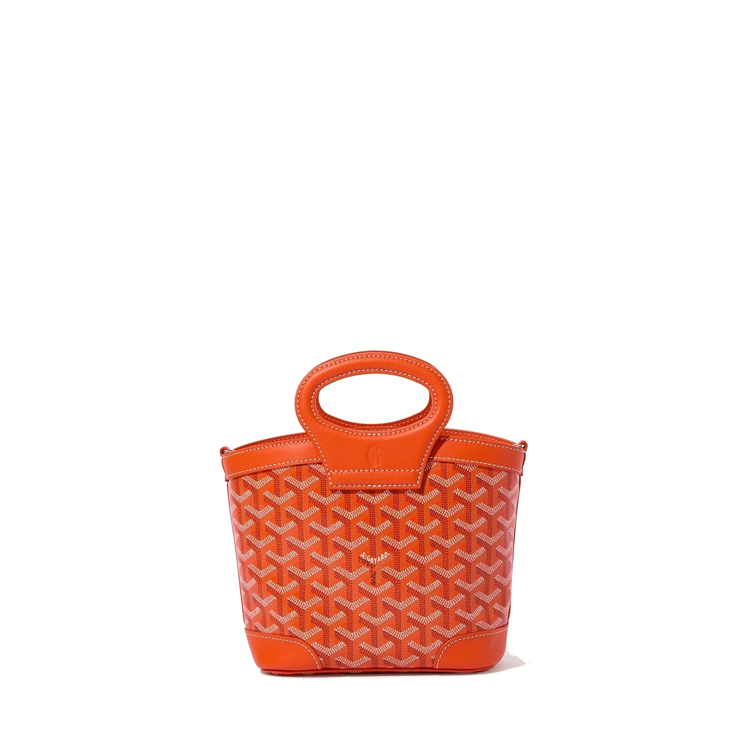 Drawstring Mini Bucket Bag - Orange - 14