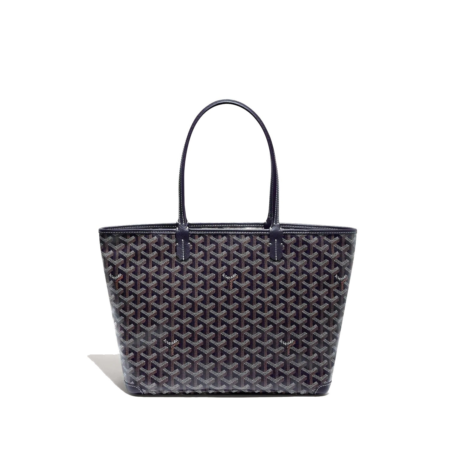 Zippered Canvas Tote - Small - Navy Blue - 30