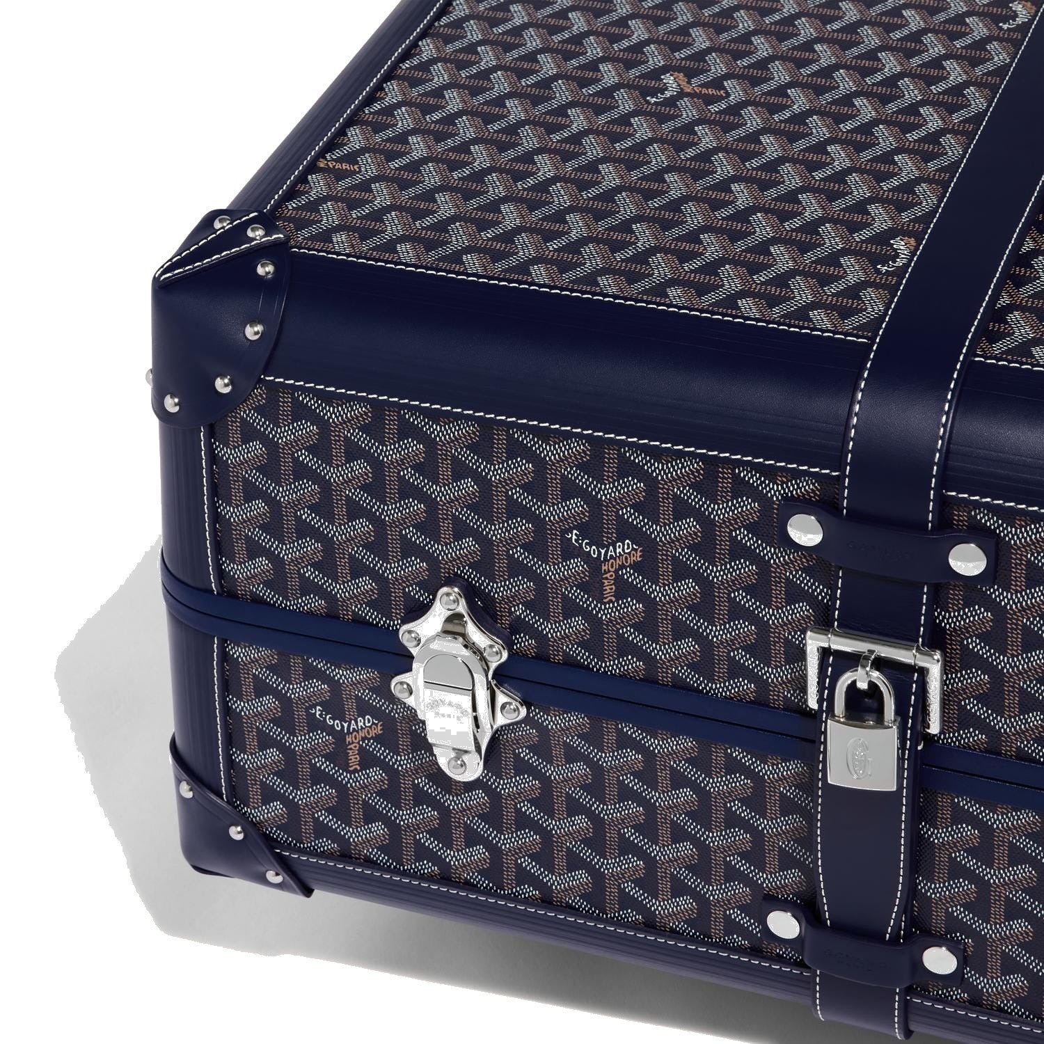 Canvas Rolling Trolley Suitcase - Cabin - Navy Blue - 46