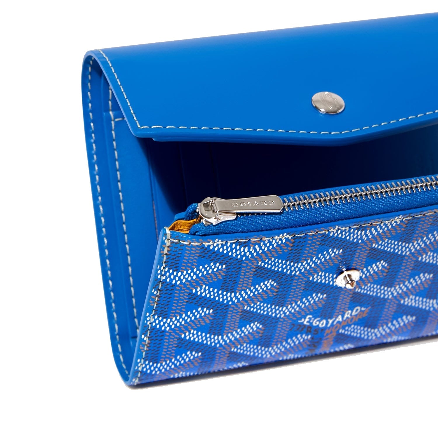 Compact Bi-Fold Wallet with Coin Pocket - Sky Blue - 28