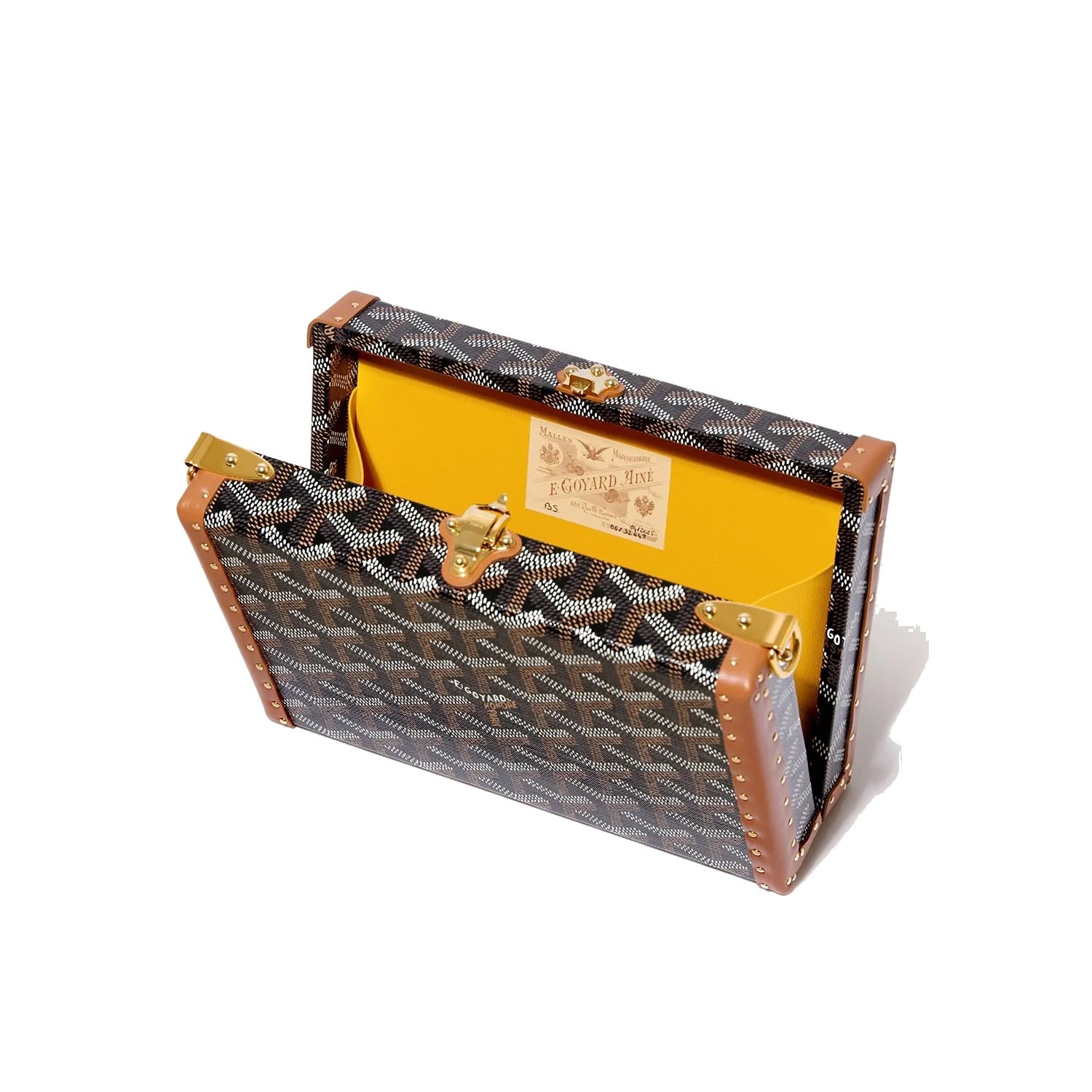 Trunk Crossbody Box Bag - Black & Tan - 7