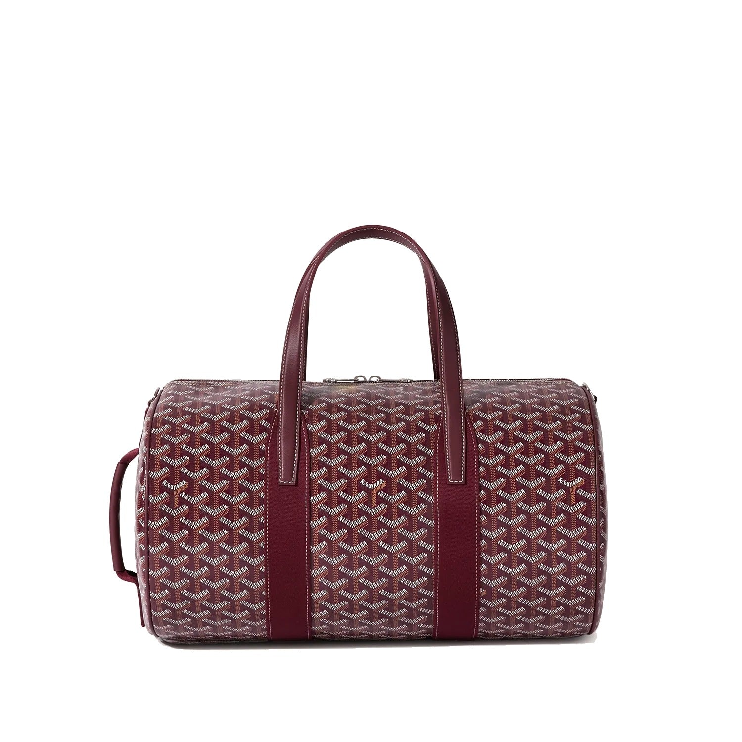 Canvas Sports Duffel Bag - Burgundy - 34