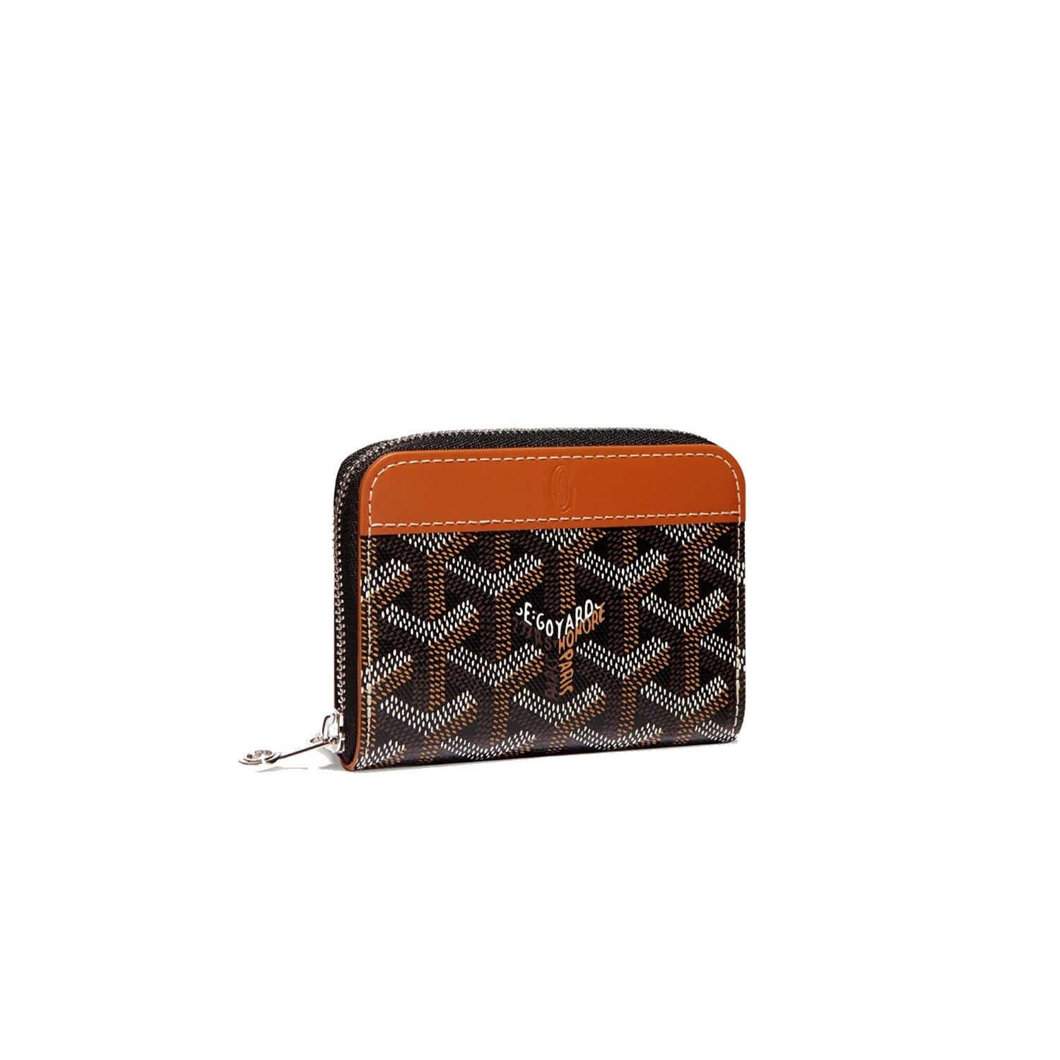 Compact Snap Coin Purse - Black & Tan
