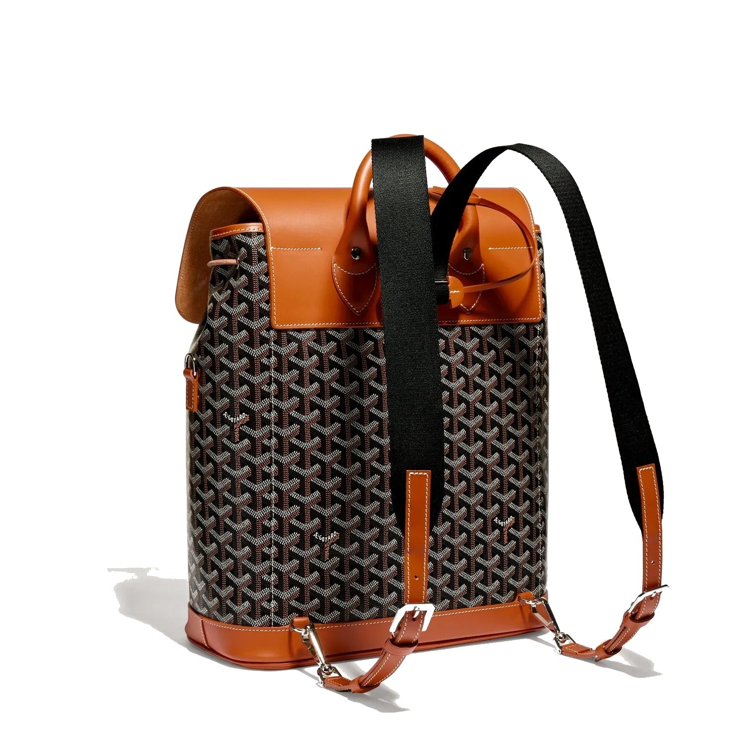 Medium Canvas Backpack - Black & Tan - 7