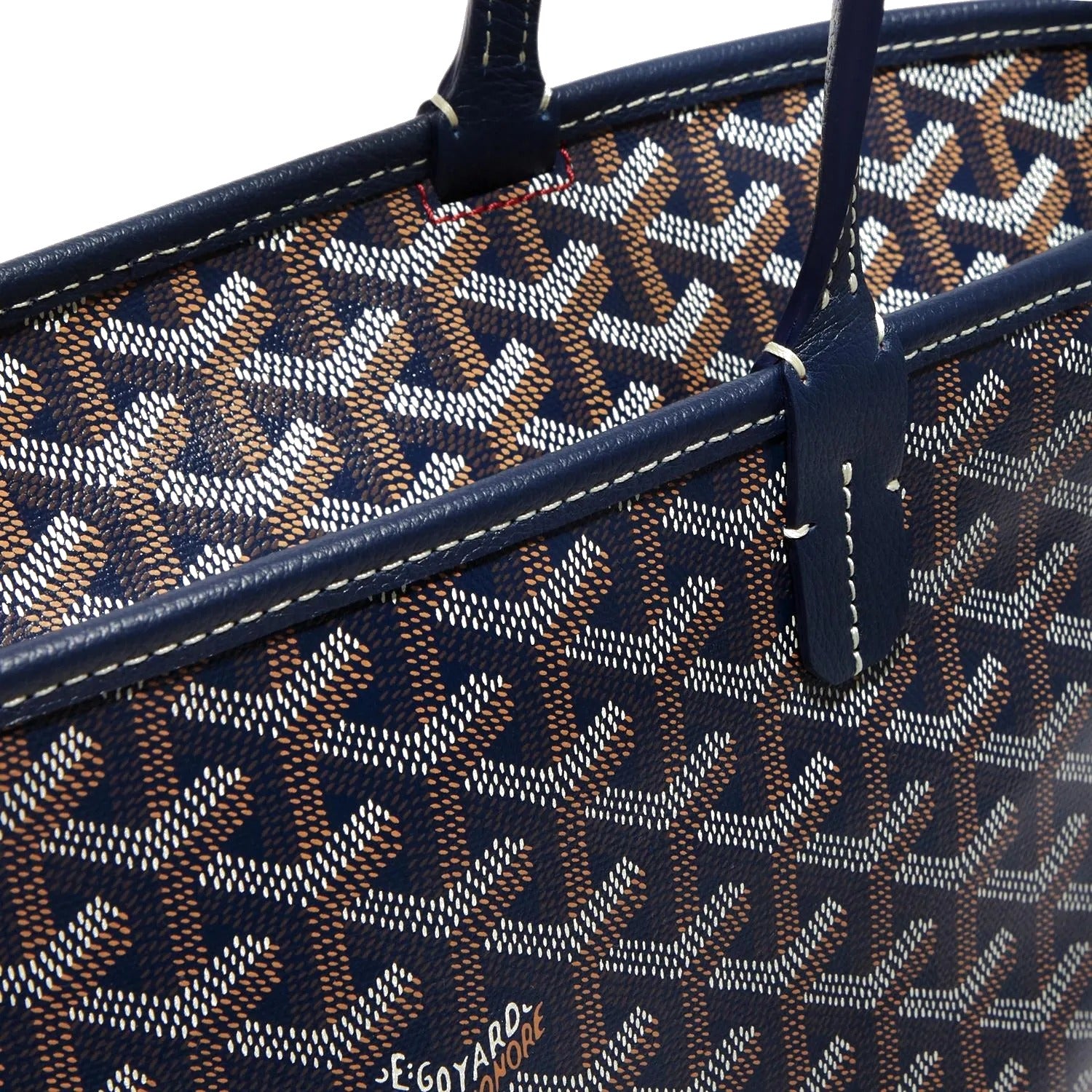 Zippered Canvas Tote - Small - Navy Blue - 31