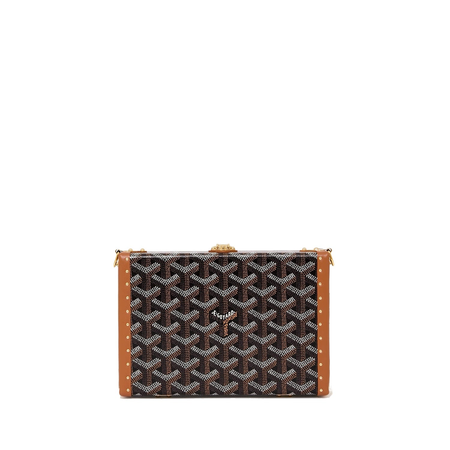 Trunk Crossbody Box Bag - Black & Tan - 6