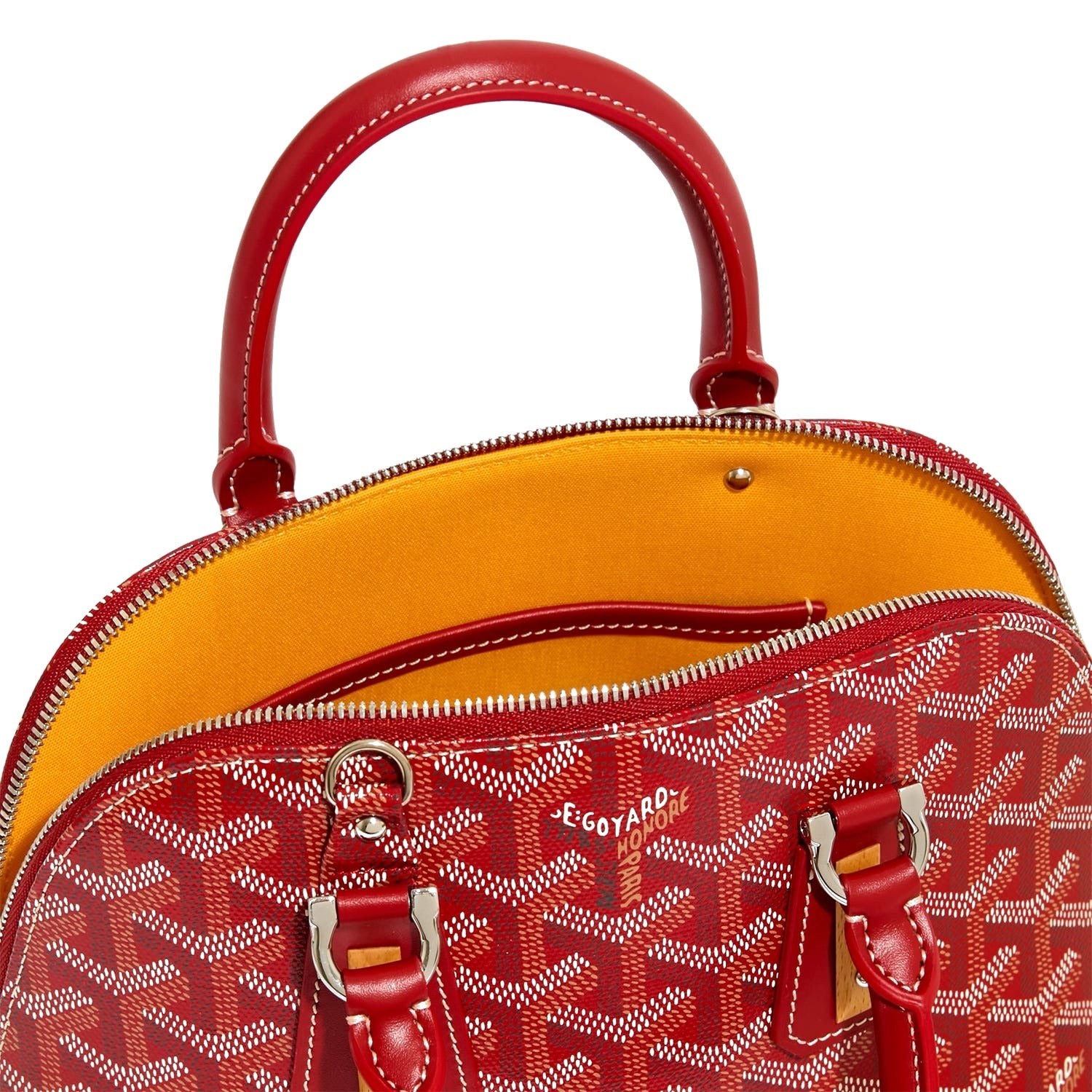 Mini Structured Top-Handle Bag - Red - 14