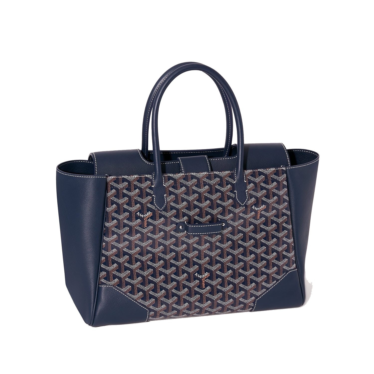 Structured Convertible Tote Bag - Navy Blue - 54