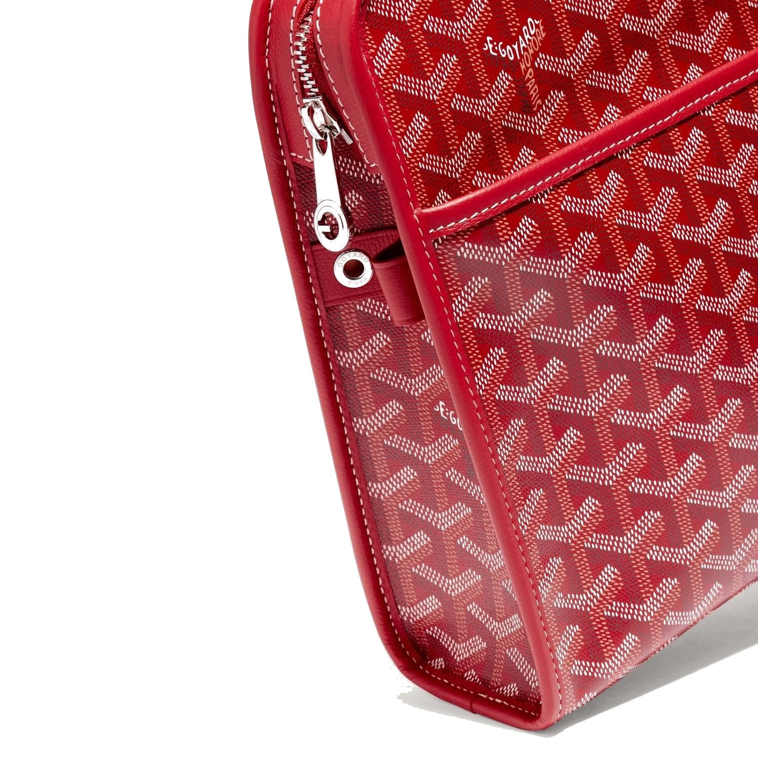 Canvas Toiletry Bag - Large - Red - 12