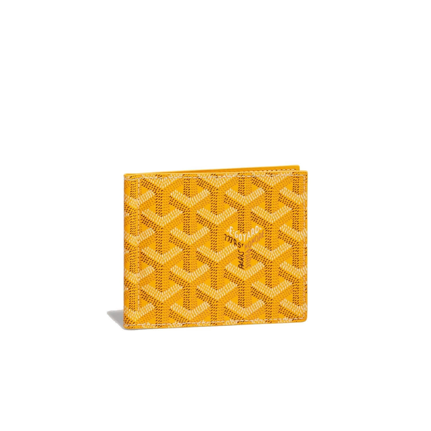 Leather Money Clip Card Holder - Yellow