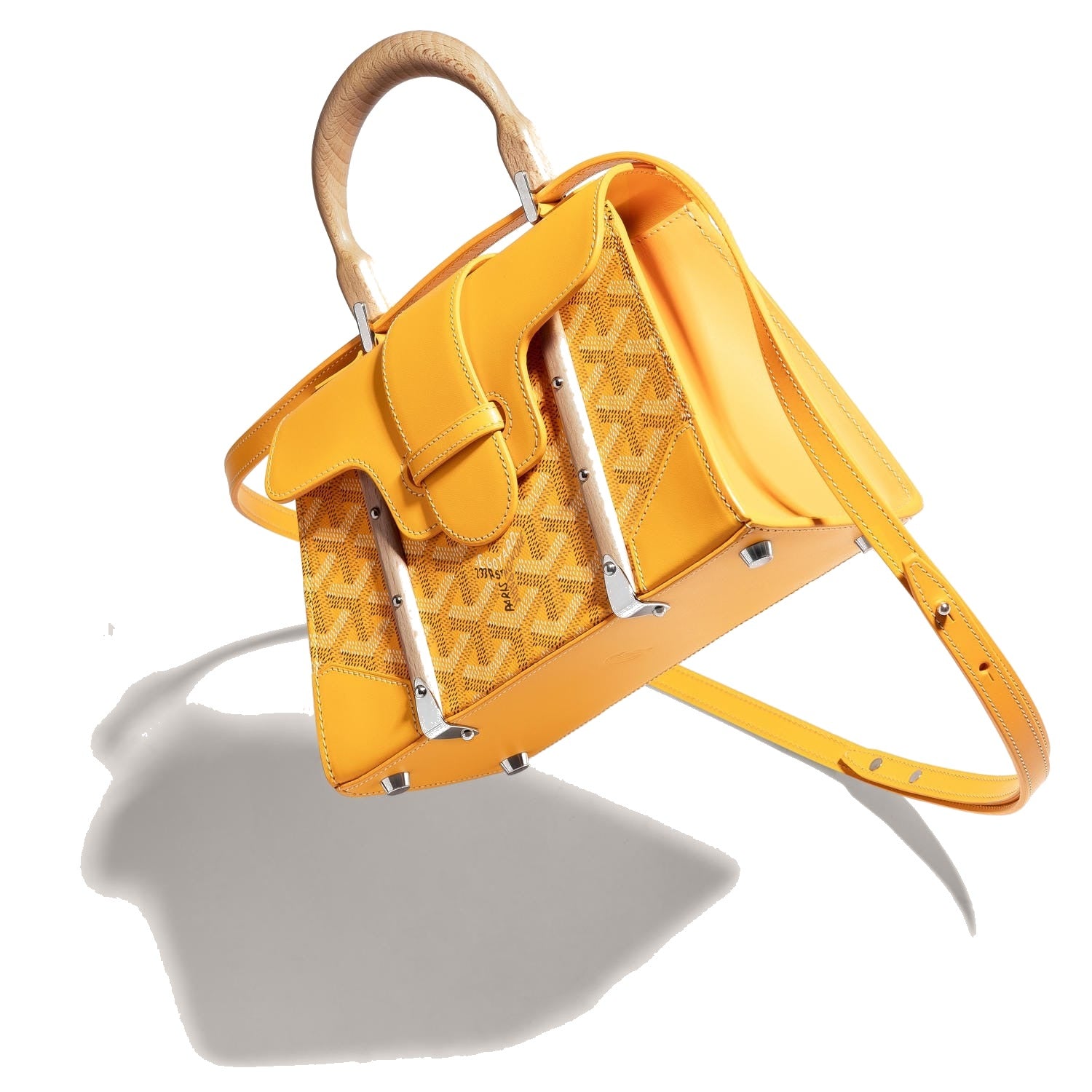 Structured Mini Top-Handle Bag - Yellow - 25