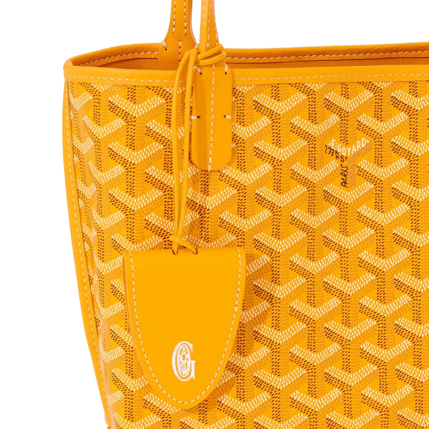 Reversible Leather Mini Tote - Yellow - 25