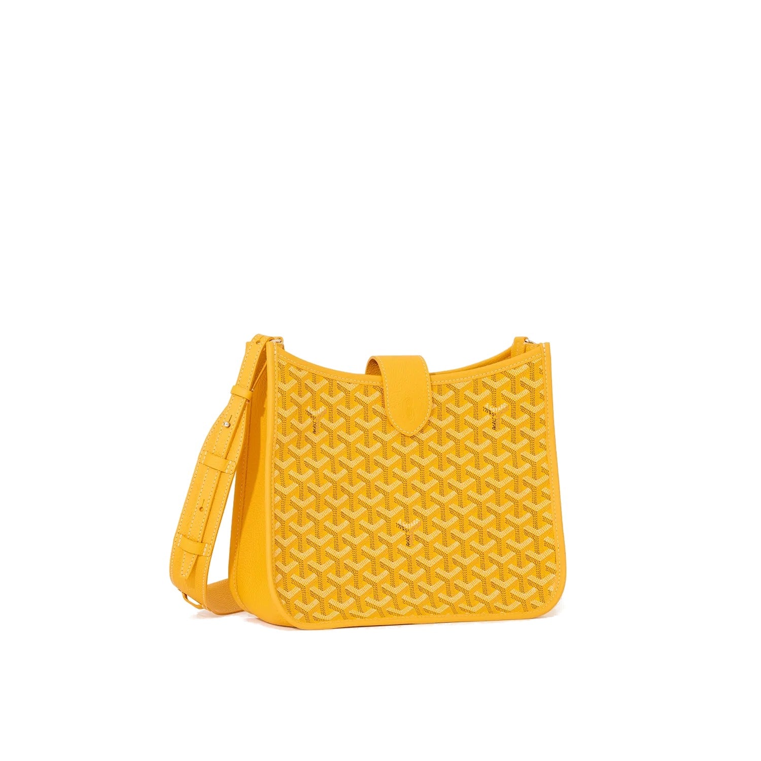 Canvas Flap Crossbody Bag - Yellow