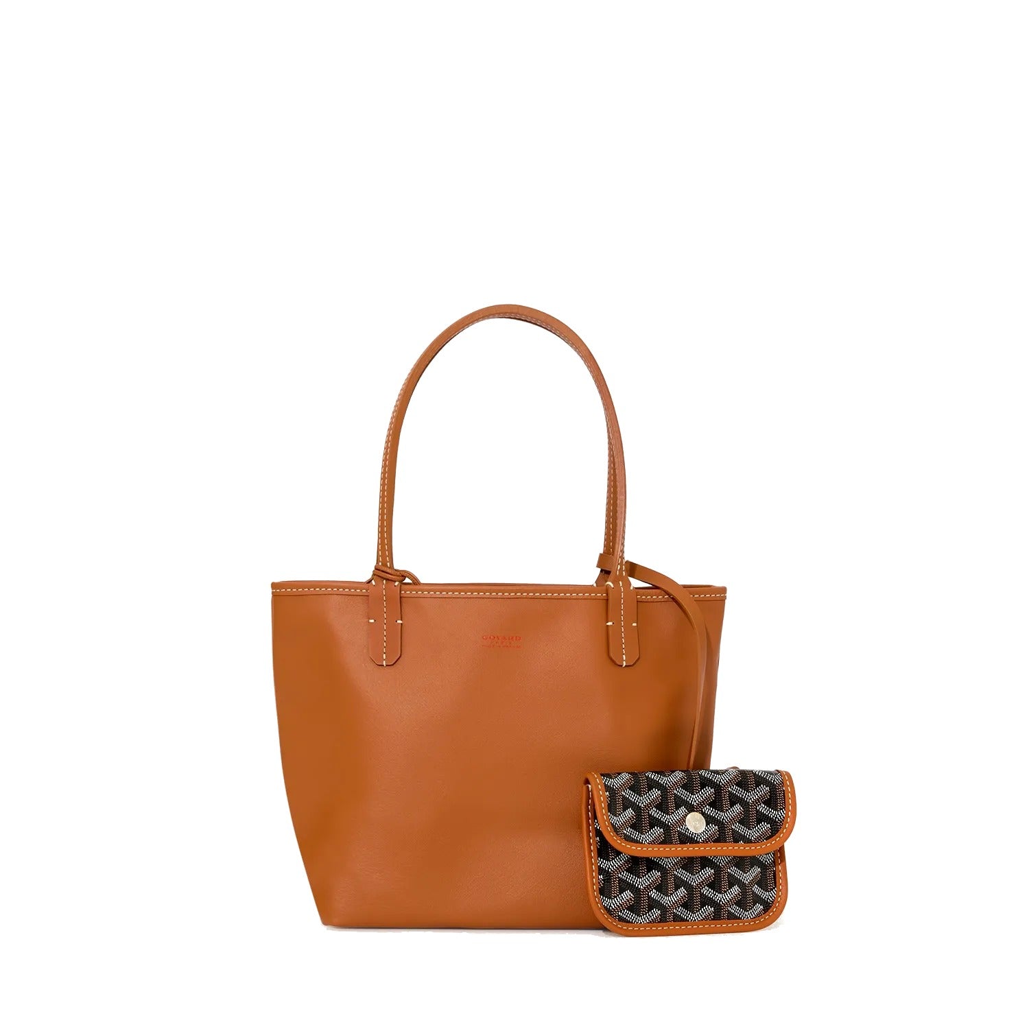 Reversible Leather Mini Tote - Black & Tan - 7