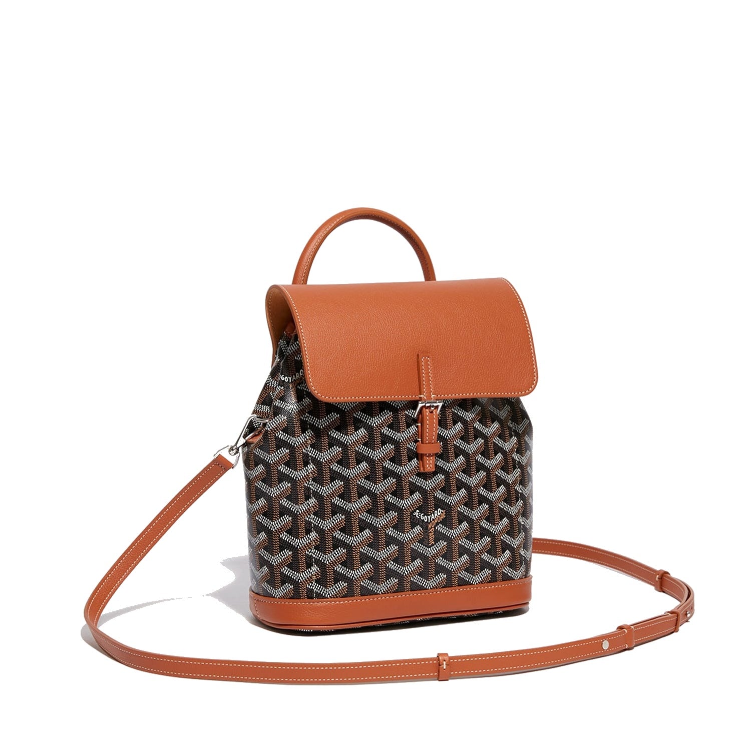 Mini Canvas Backpack - Black & Tan - 9