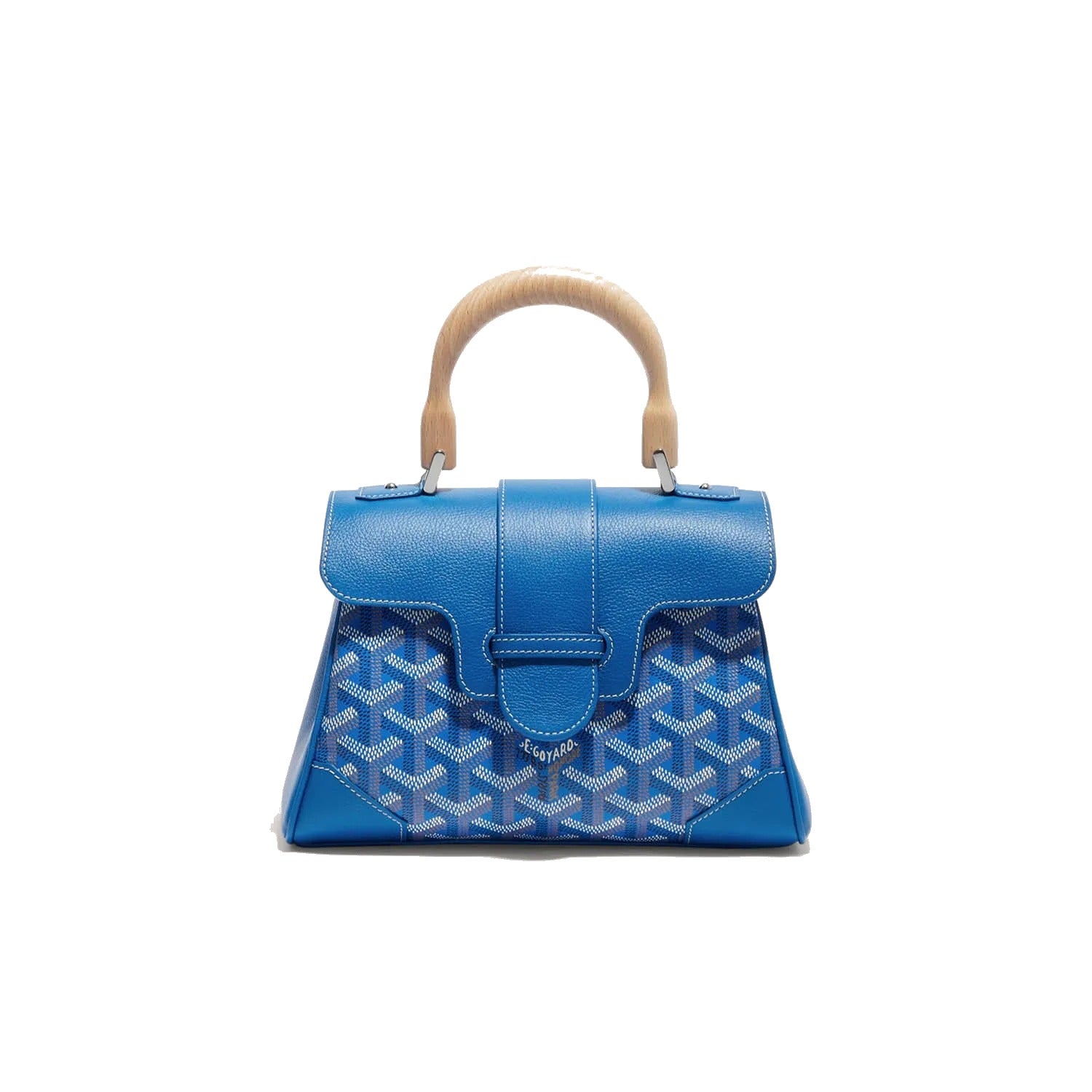 Soft Leather Mini Crossbody Bag - Sky Blue - 32