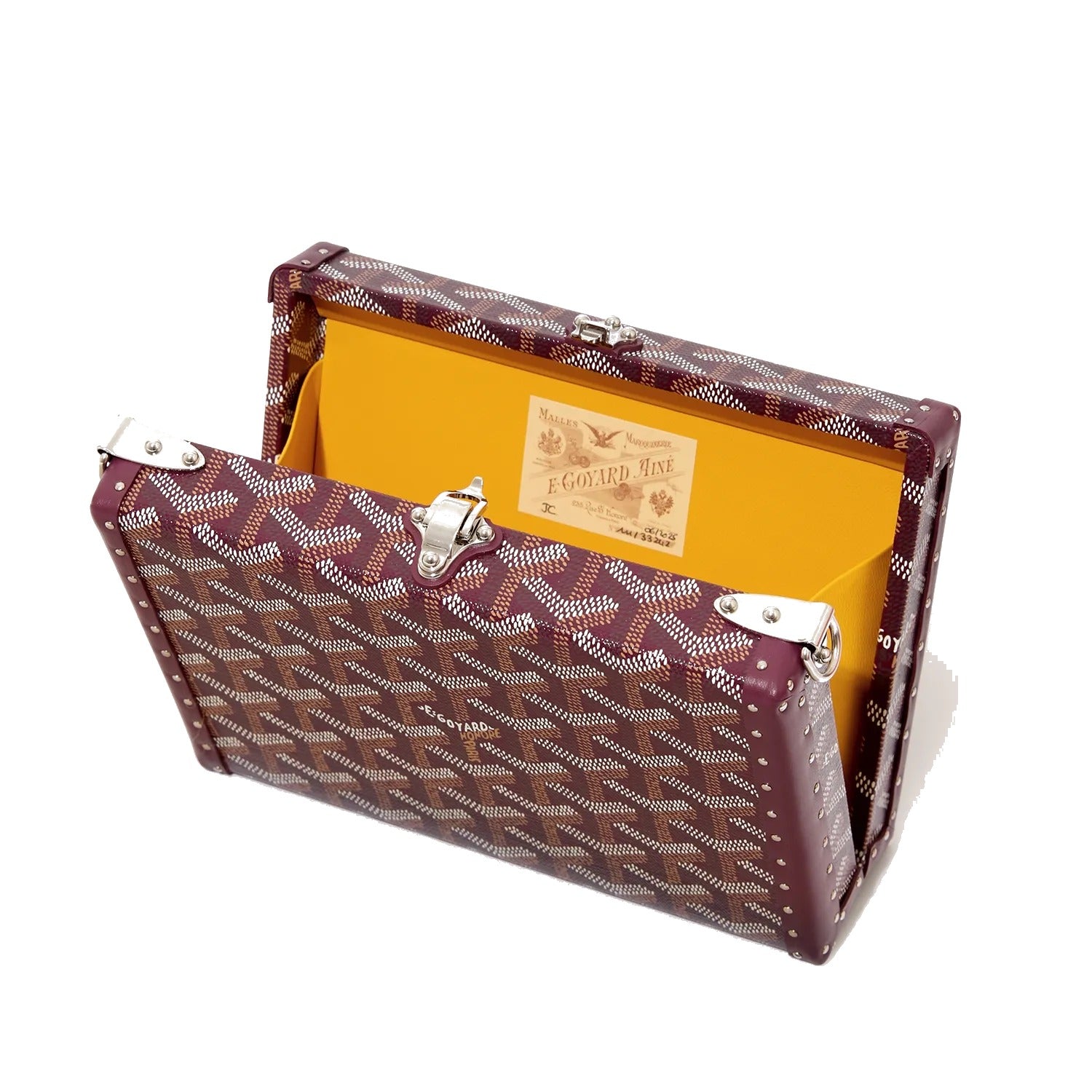 Trunk Crossbody Box Bag - Burgundy - 36