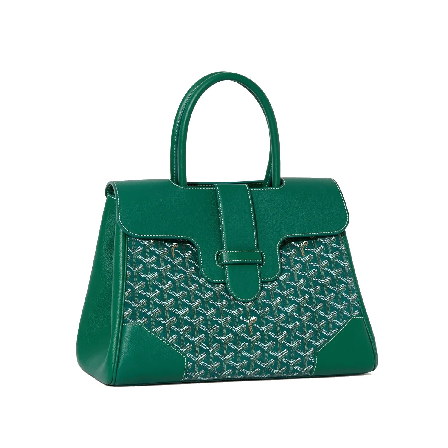 Structured Convertible Tote Bag - Green