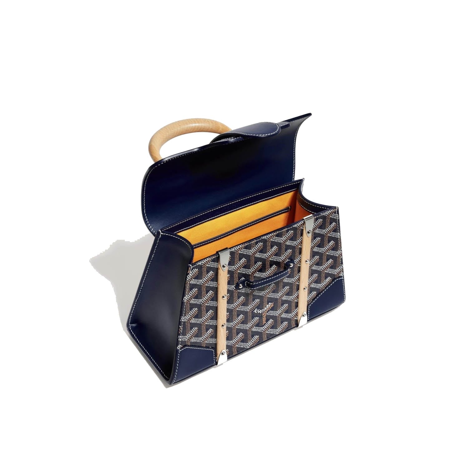Structured Mini Top-Handle Bag - Navy Blue - 39