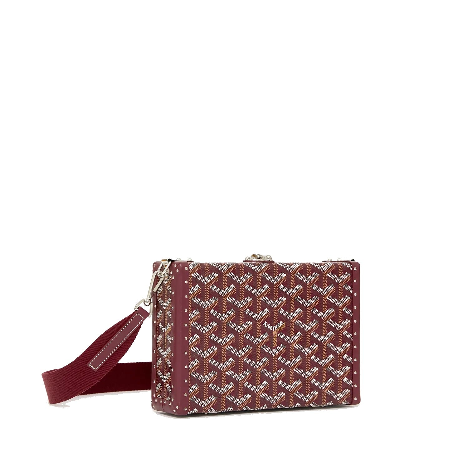 Trunk Crossbody Box Bag - Burgundy